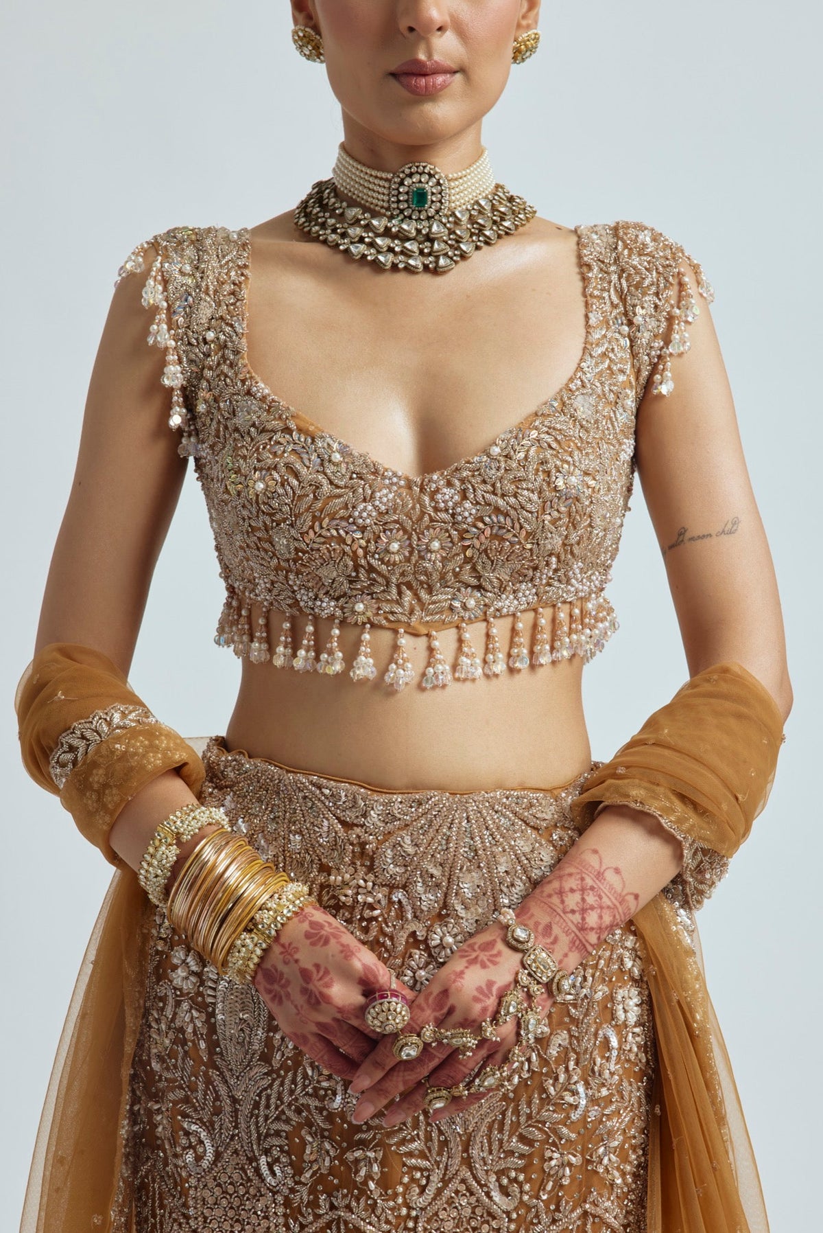 KHWAAB RUST FISHCUT LEHENGA