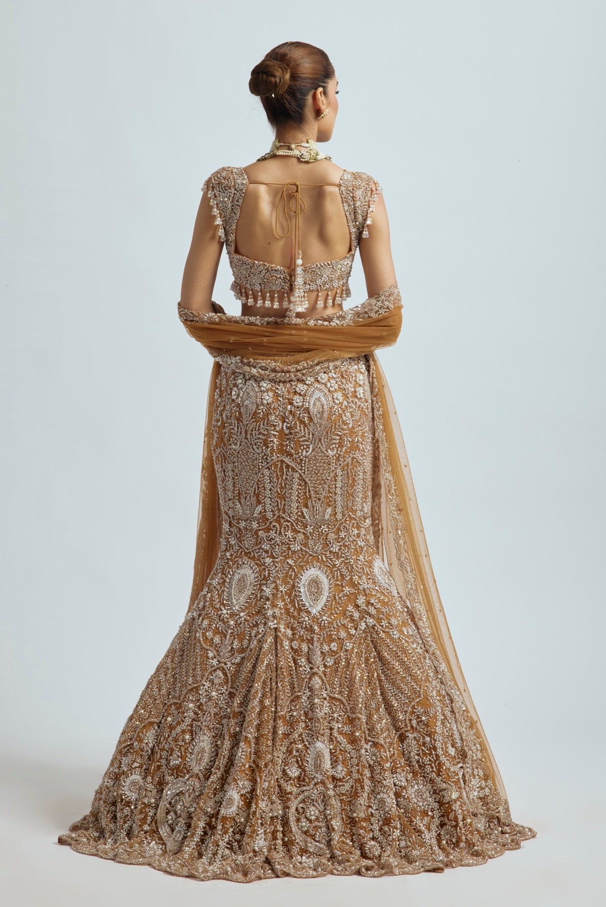 KHWAAB RUST FISHCUT LEHENGA