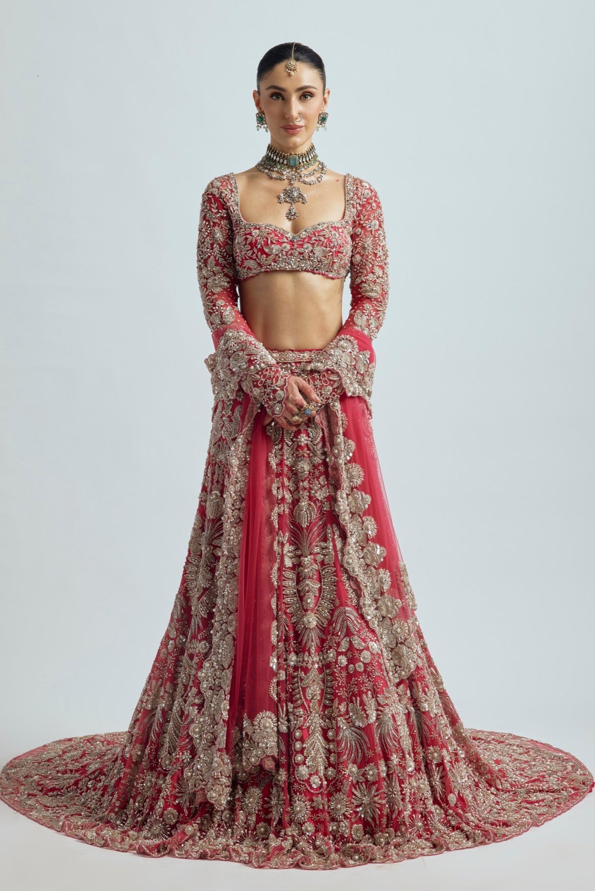 SAJNI PINK A LINE LEHENGA
