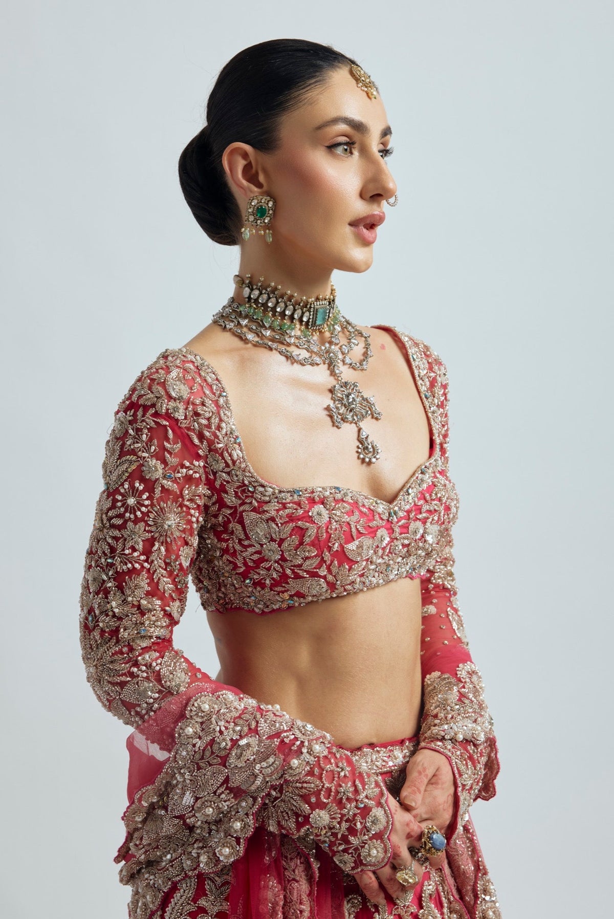 SAJNI PINK A LINE LEHENGA
