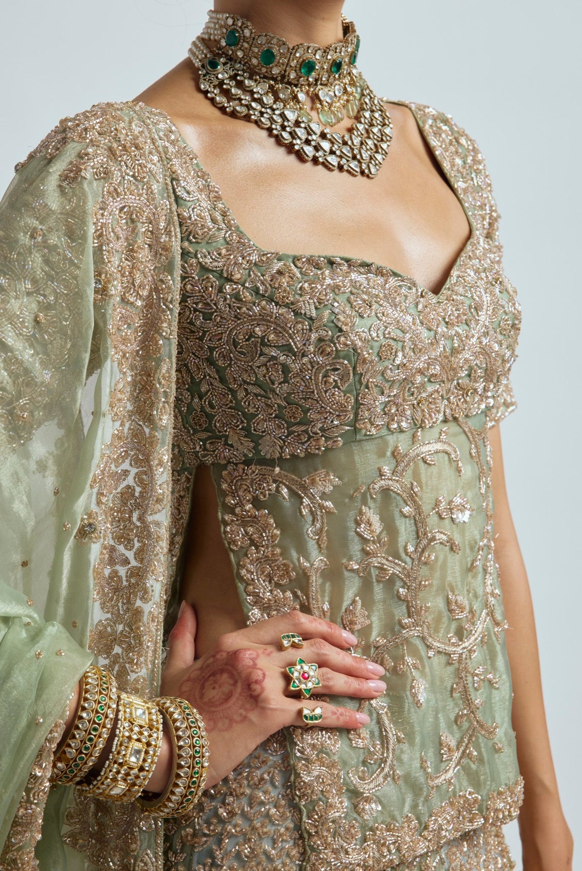 GULNAZ SHORT SHIRT LEHENGA