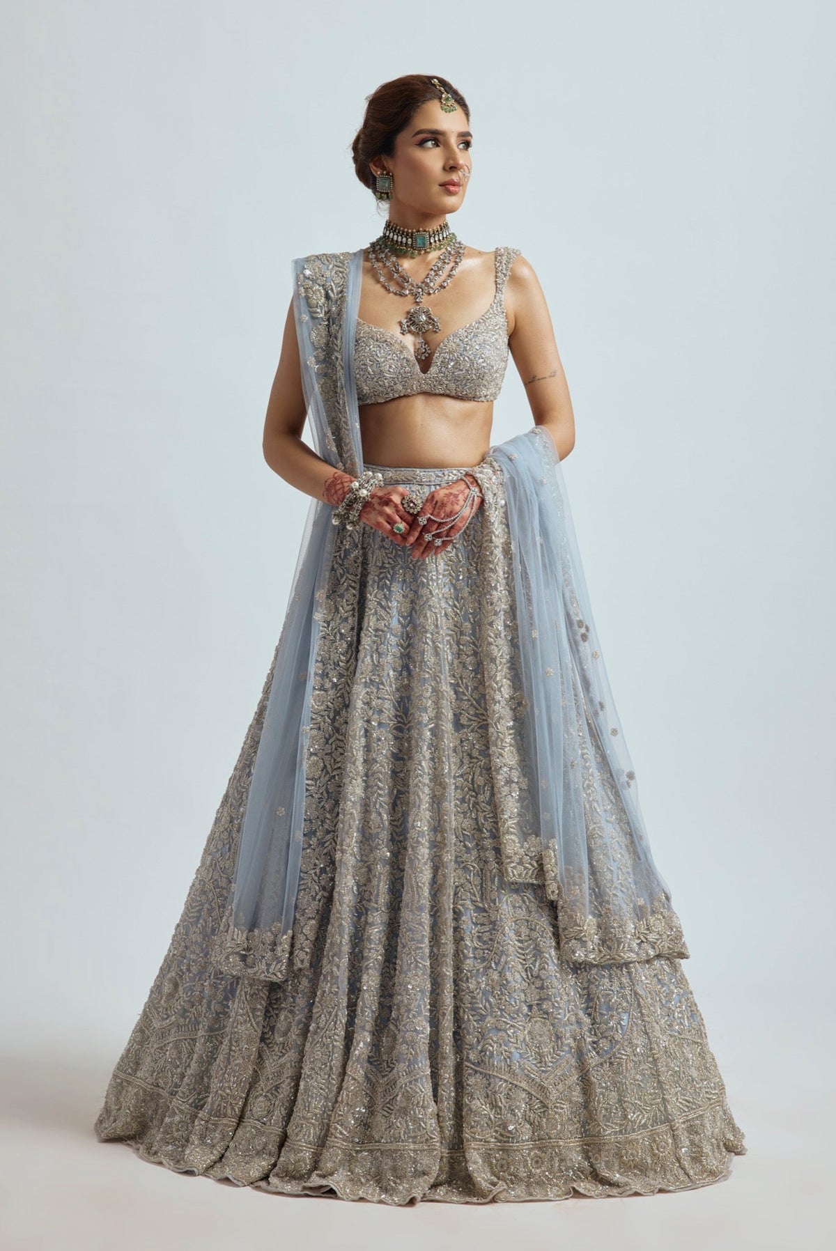 AASMA BLUE LEHENGA
