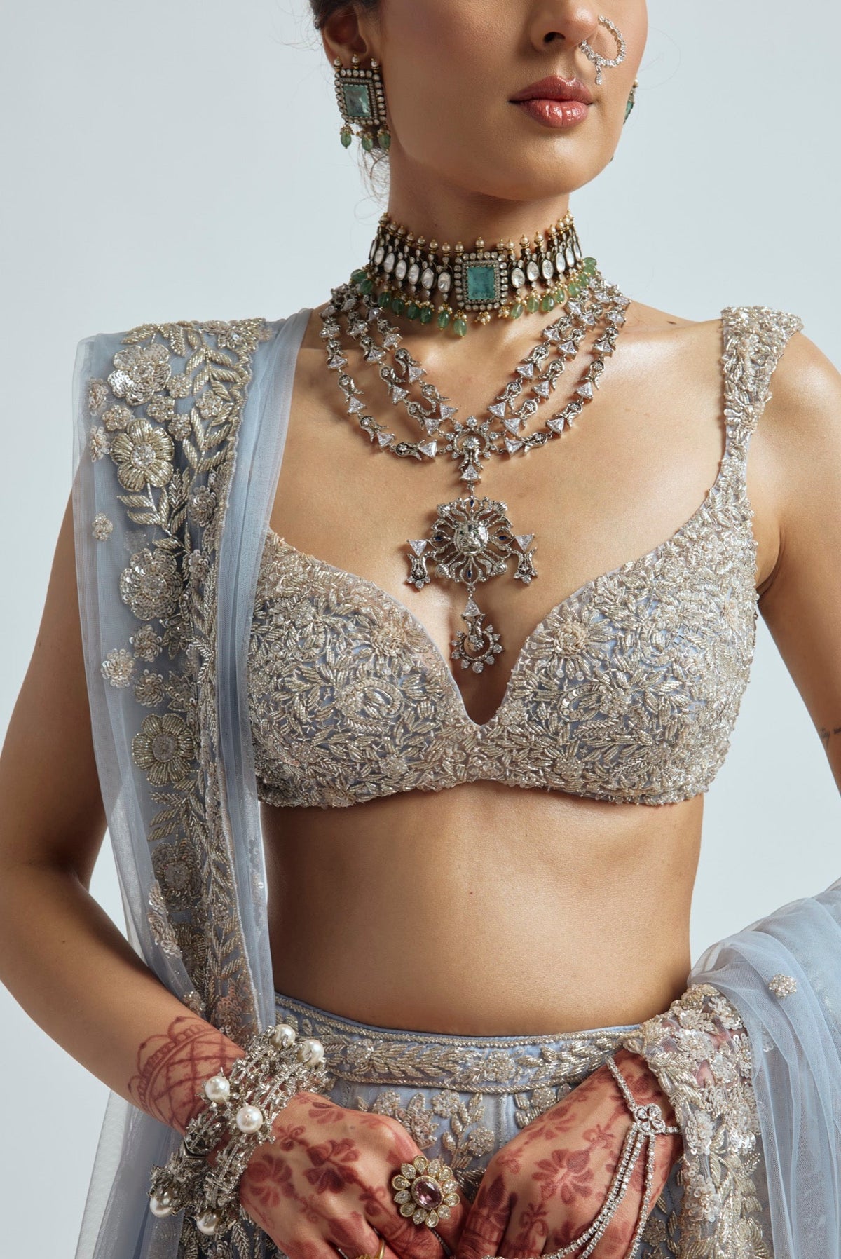 AASMA BLUE LEHENGA