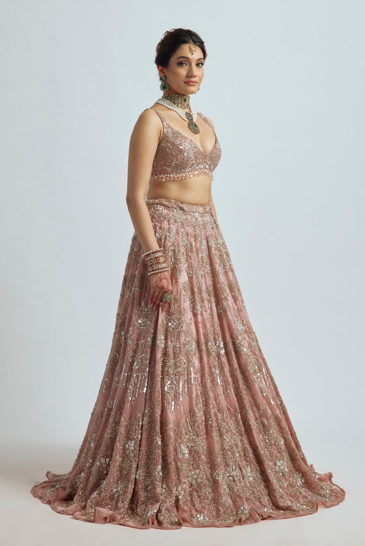 ZOHRA DUSTY PINK LEHENGA