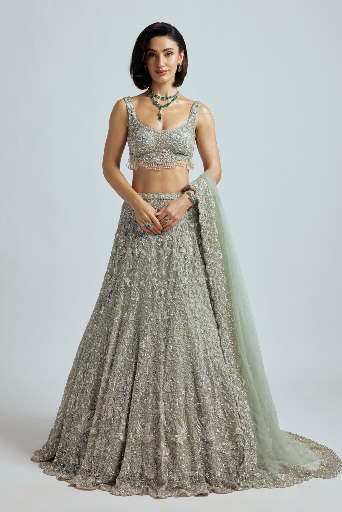 HOOR POWDER BLUE LEHENGA