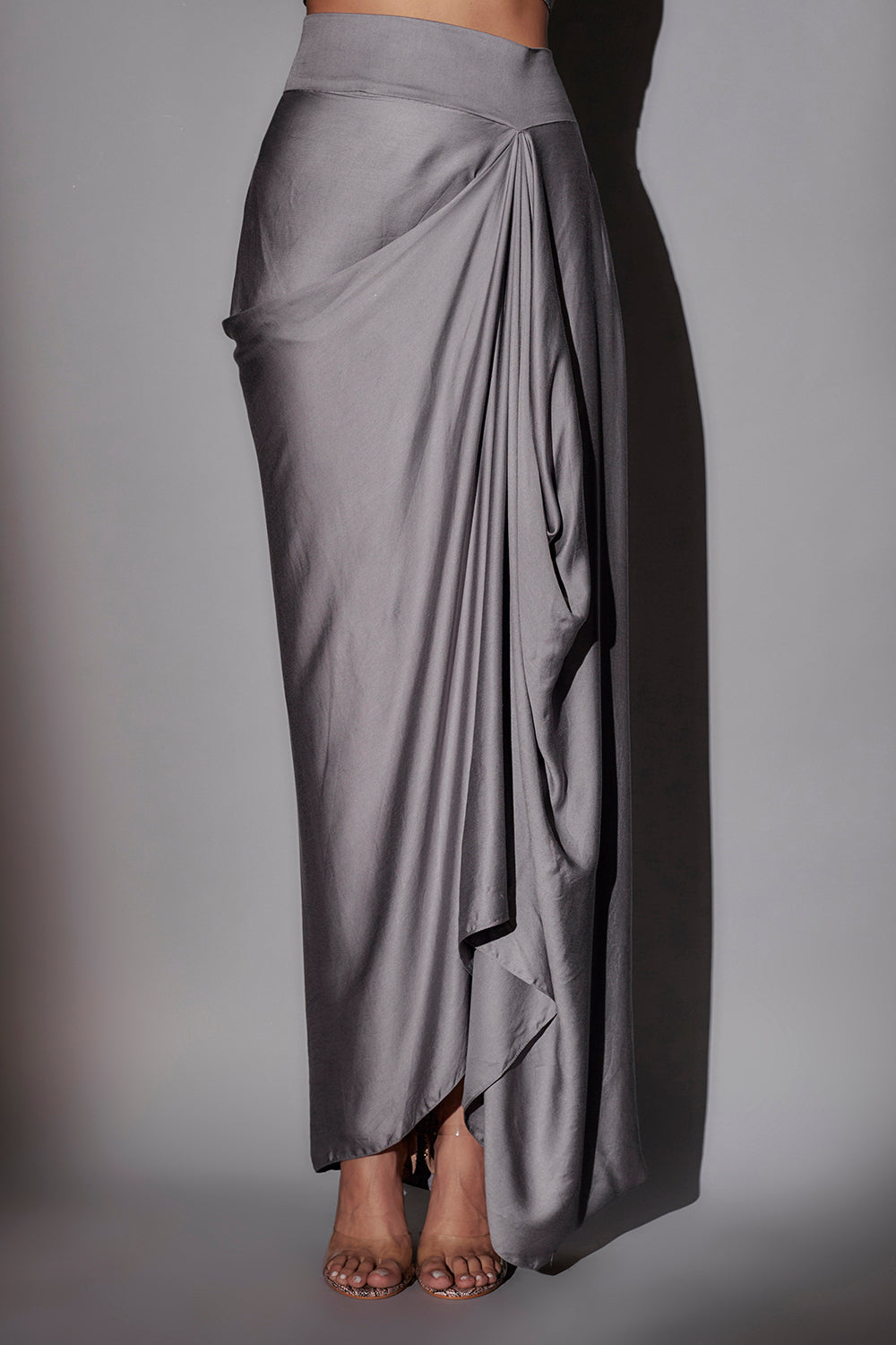 Crystal Hangings Chandilier Neckline Cape Paired With Our Signature Pickup Skirt