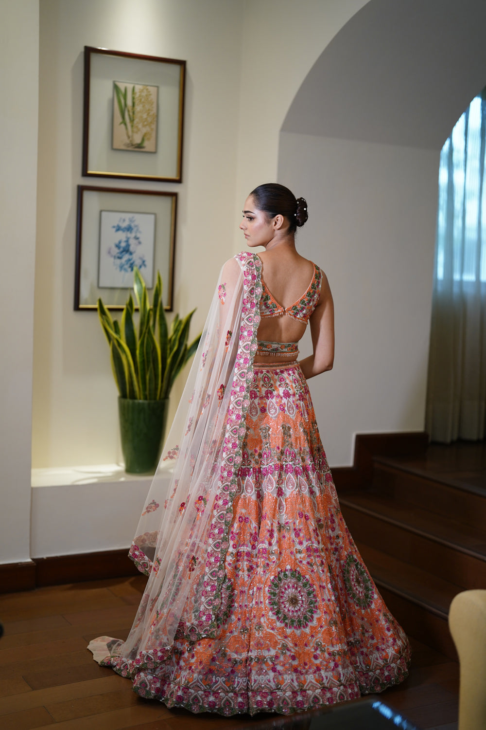 Multi-Coloured Resham Dori Lehenga