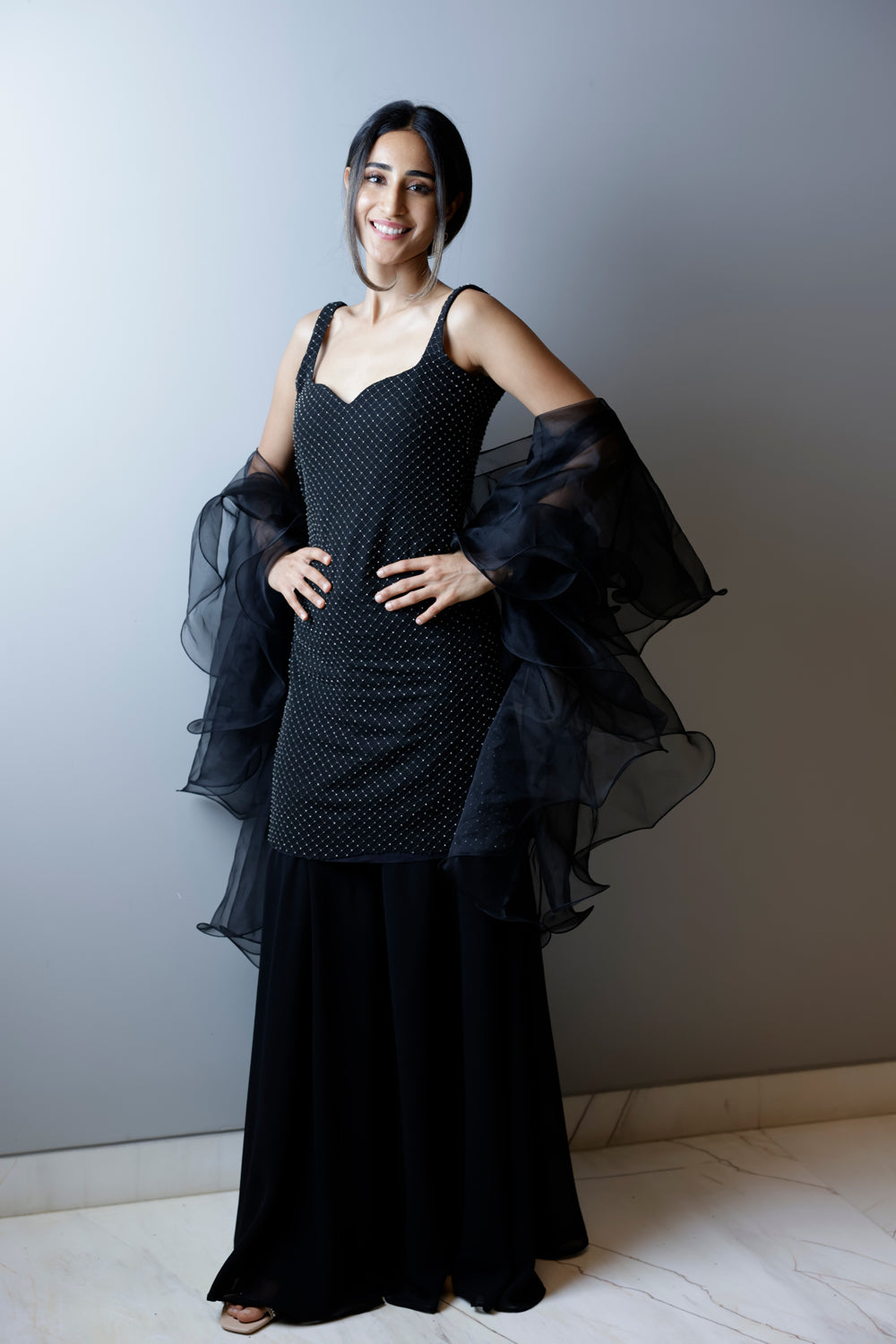 Raahat Black Sharara Set