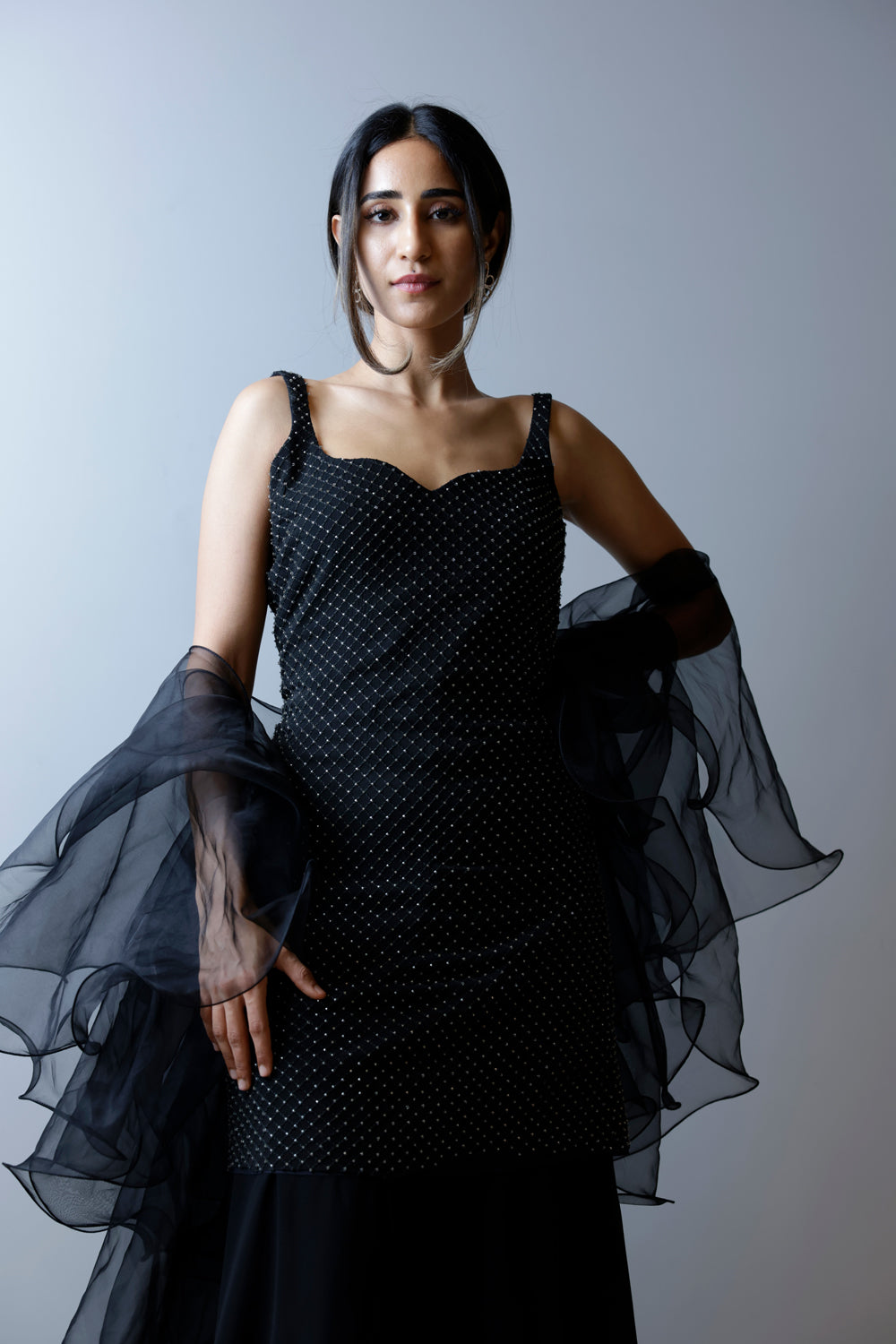 Raahat Black Sharara Set