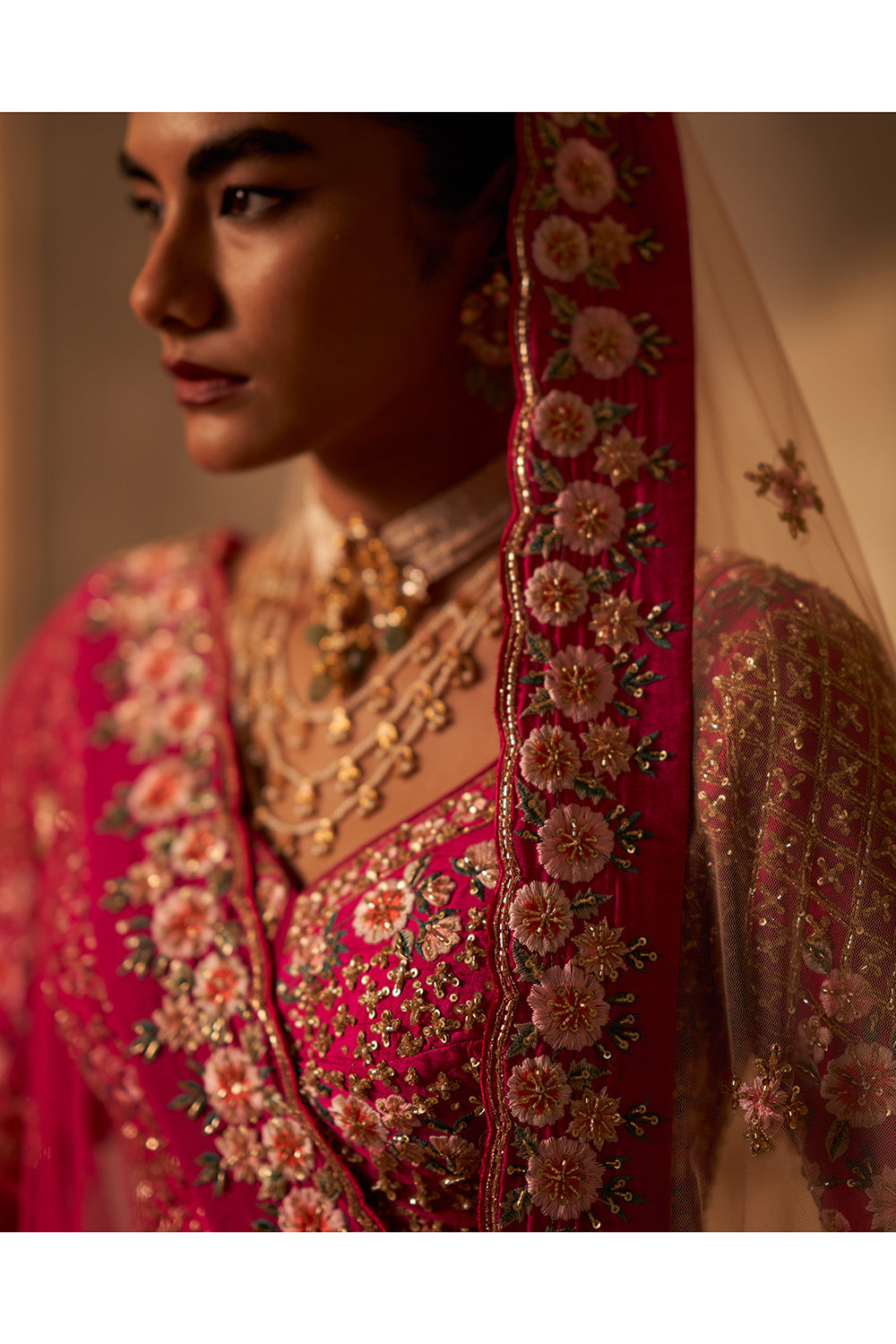 Rani Raw Silk Double Dupatta Lehenga Set