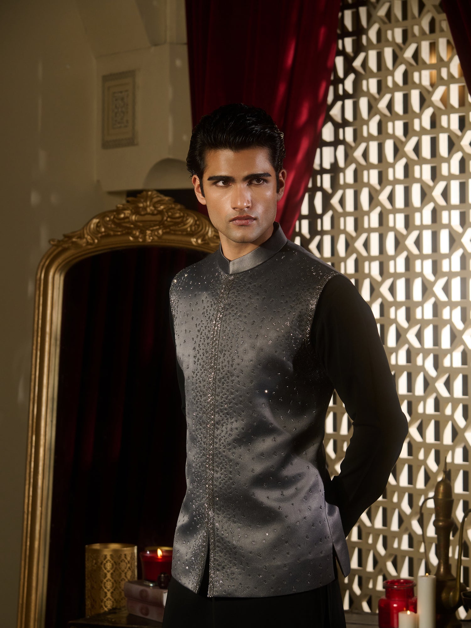 Halo Nehru Jacket Set