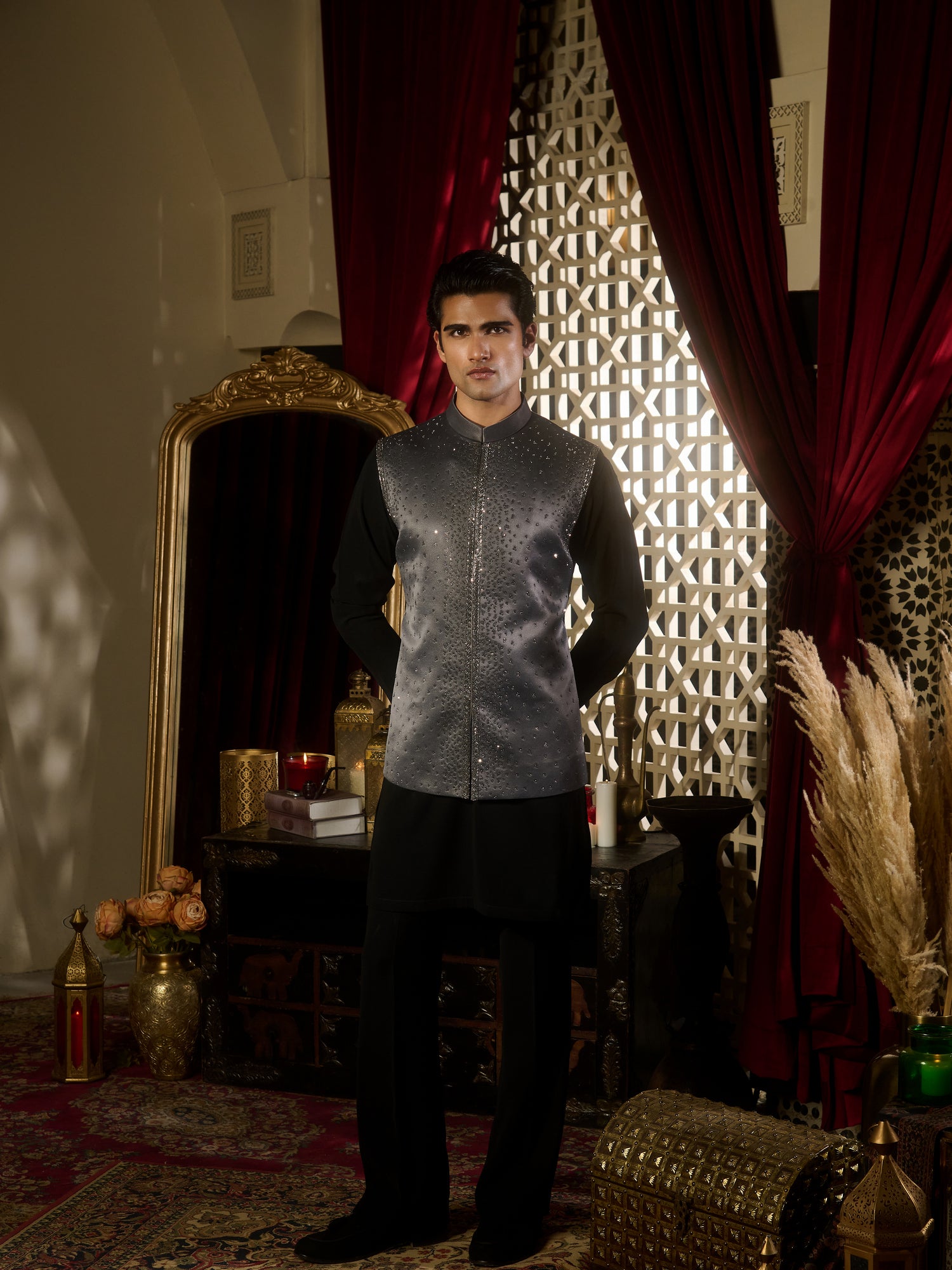 Halo Nehru Jacket Set