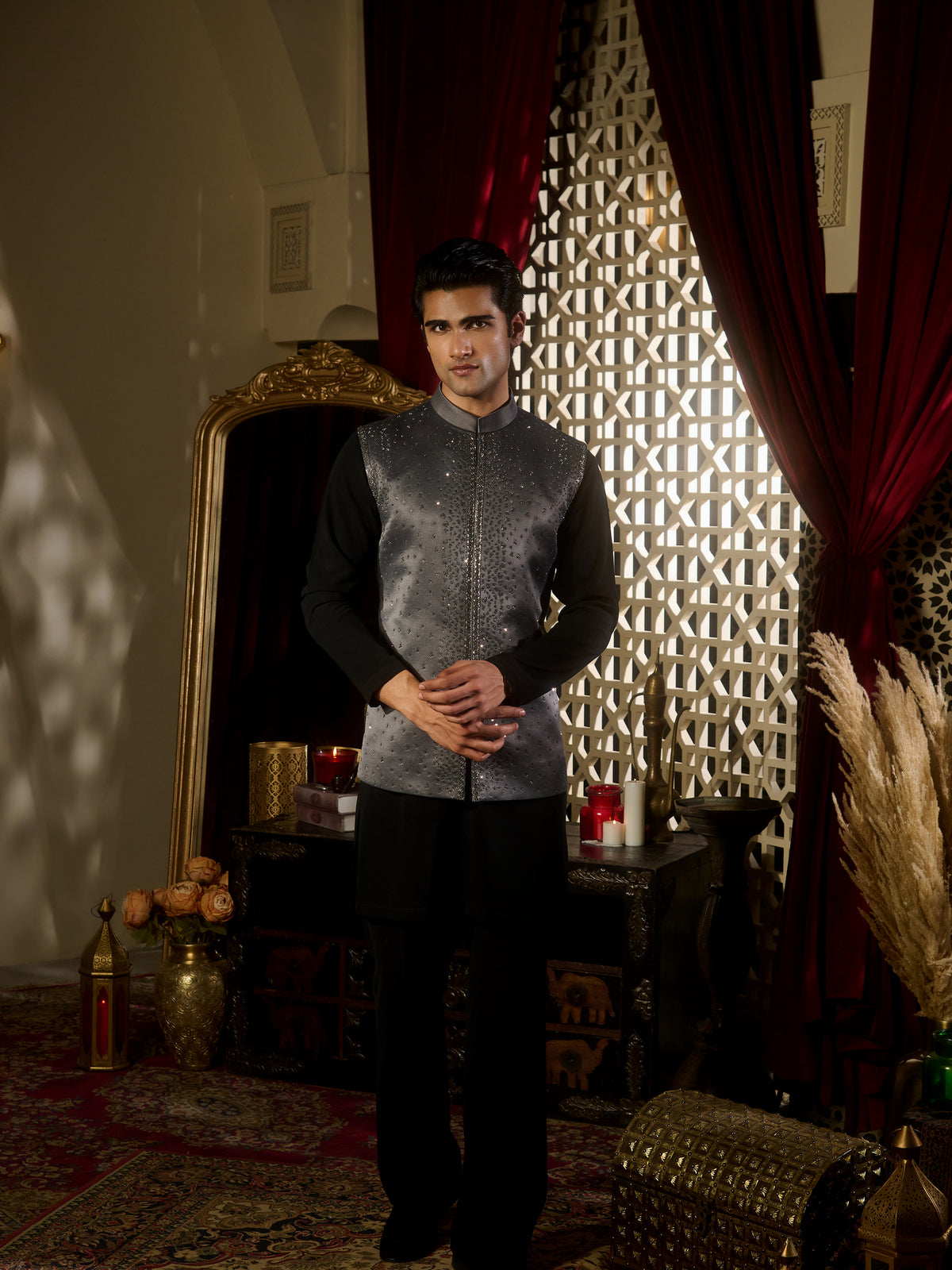 Halo Nehru Jacket Set