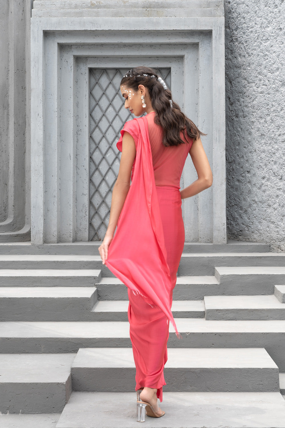 Raspberry Embroidered Gown