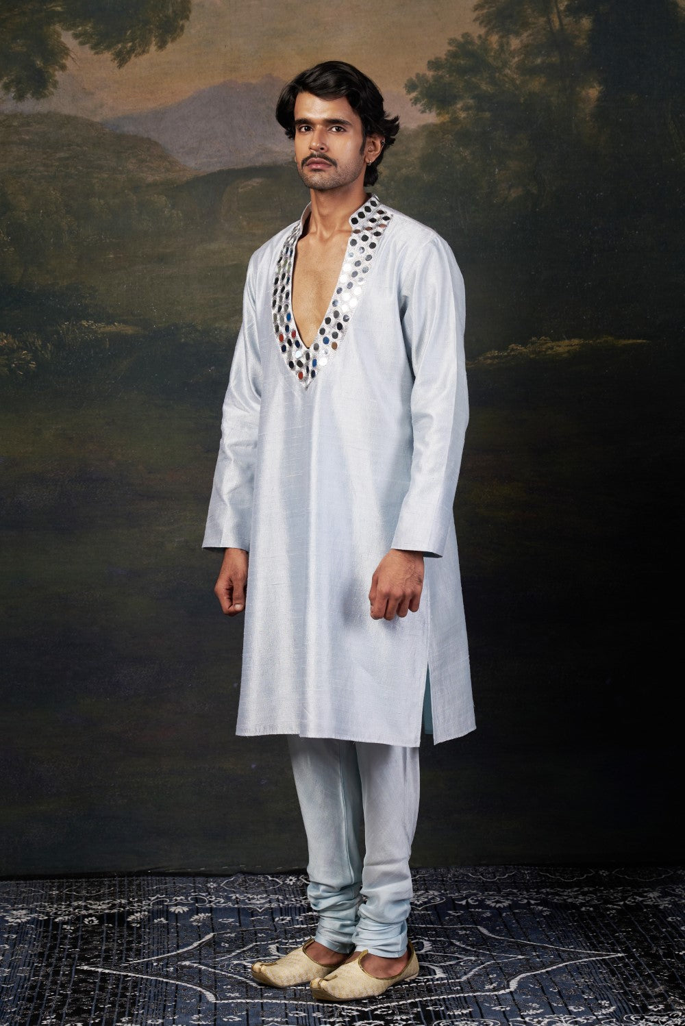 Mirror Work Kurta with Matching Pyjama