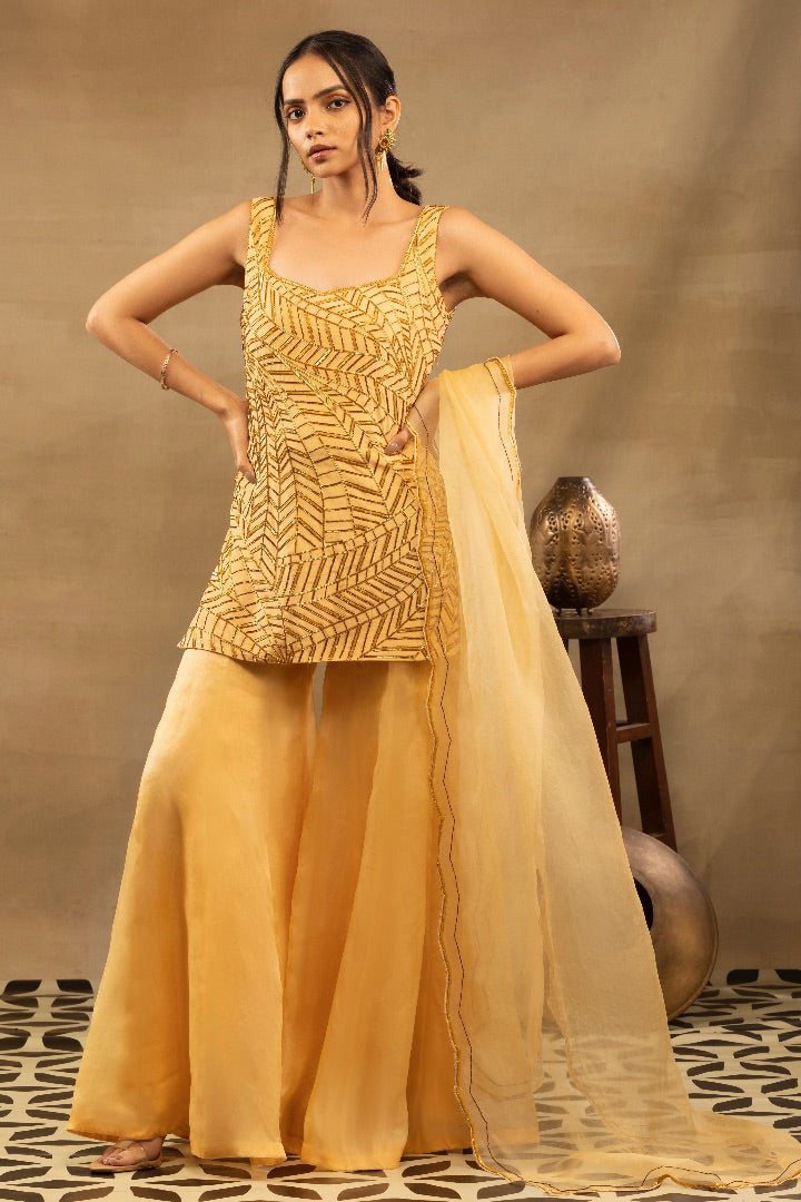 MEHER KURTI SHARARA SET