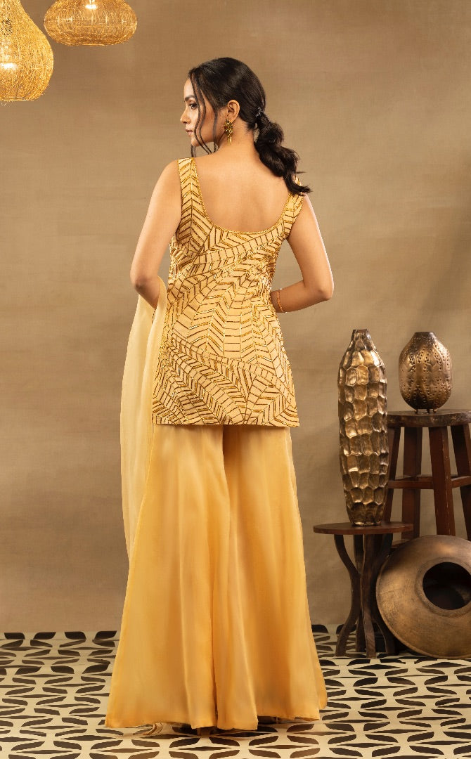 MEHER KURTI SHARARA SET