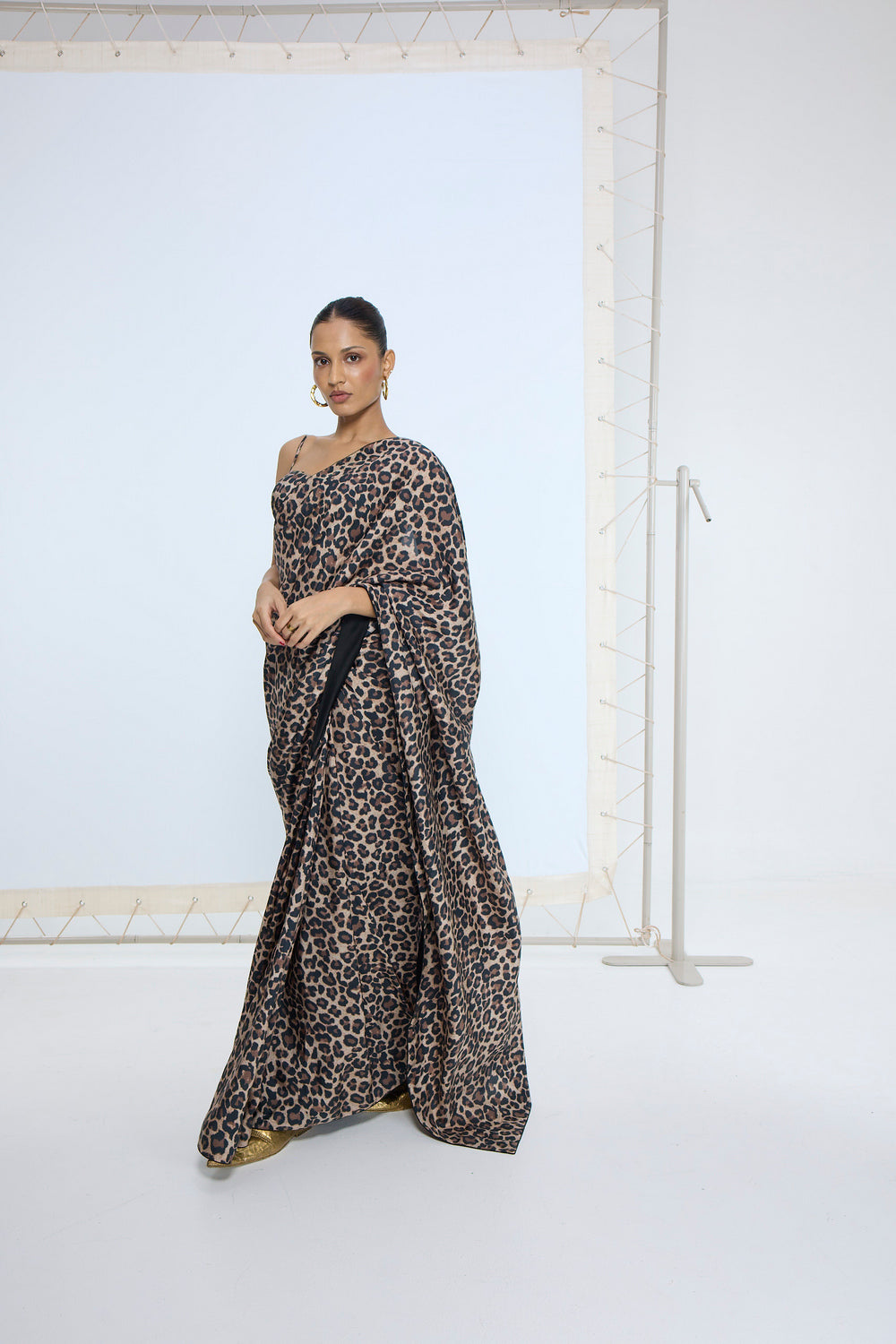 The Cheetah Print Saree