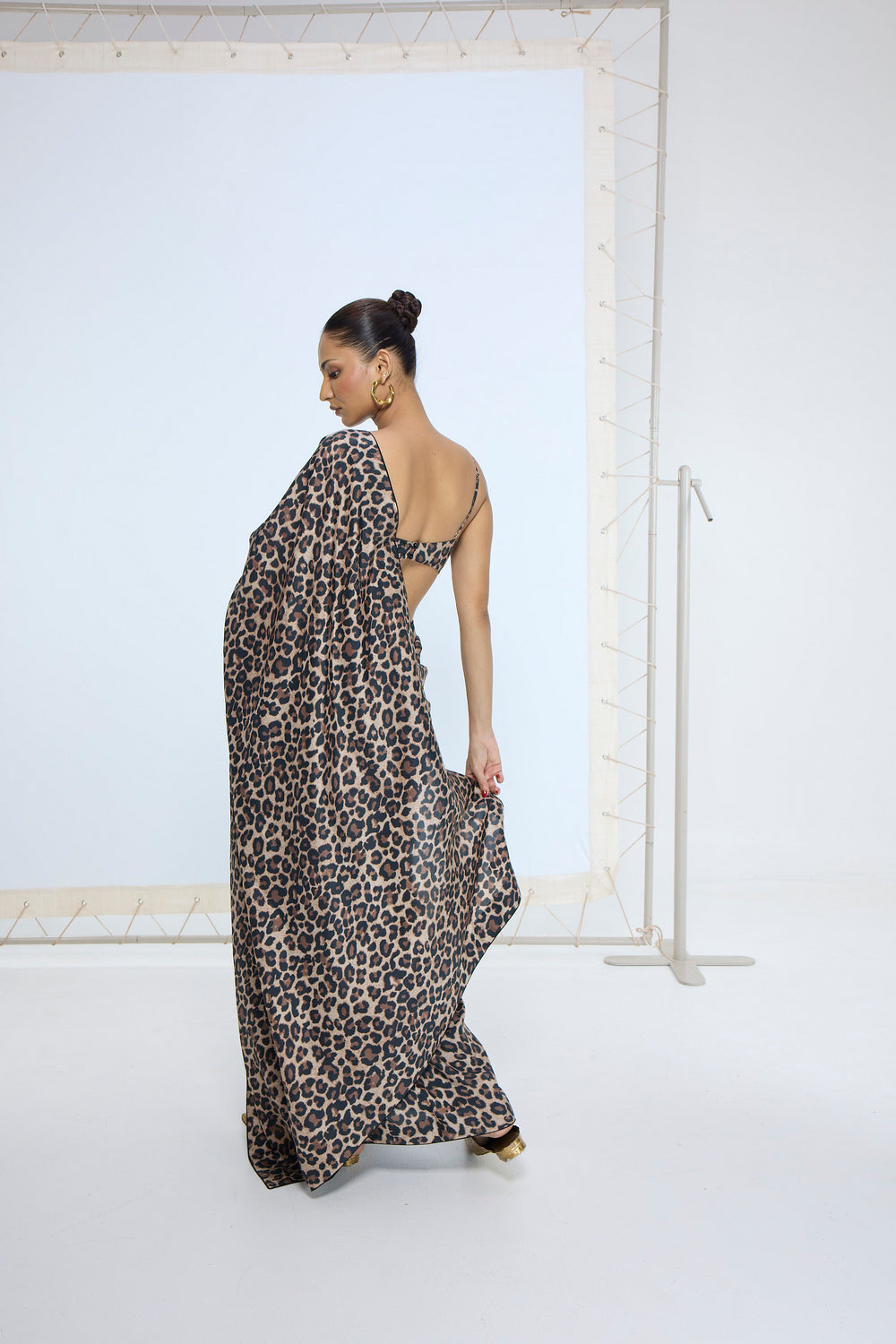 The Cheetah Print Saree