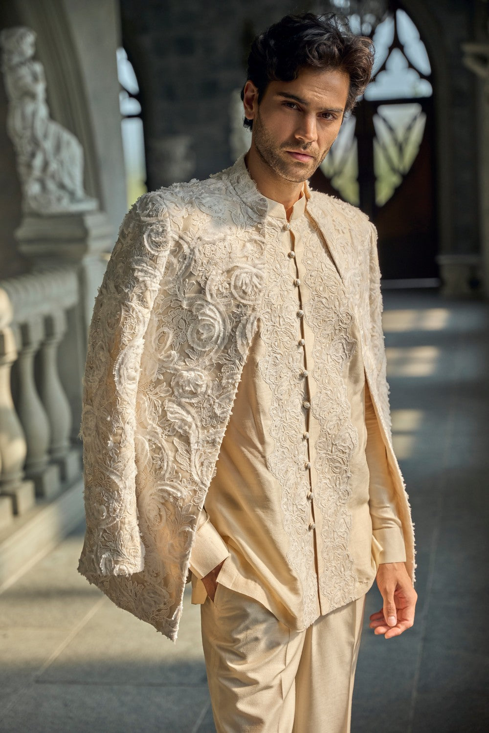 Ivory Nude Jacket Set