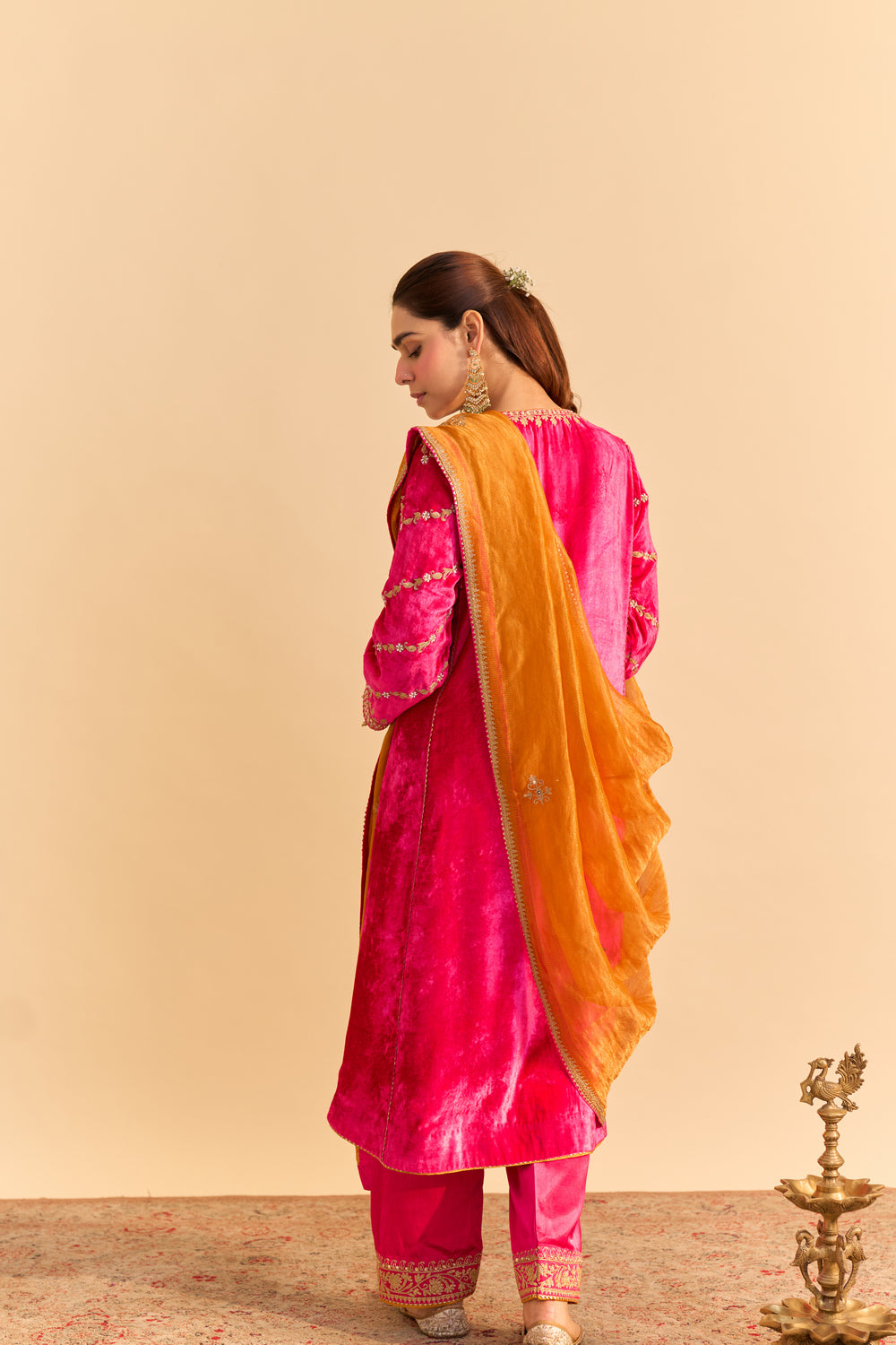 Azmiya - Hotpink Chauga with Salwar