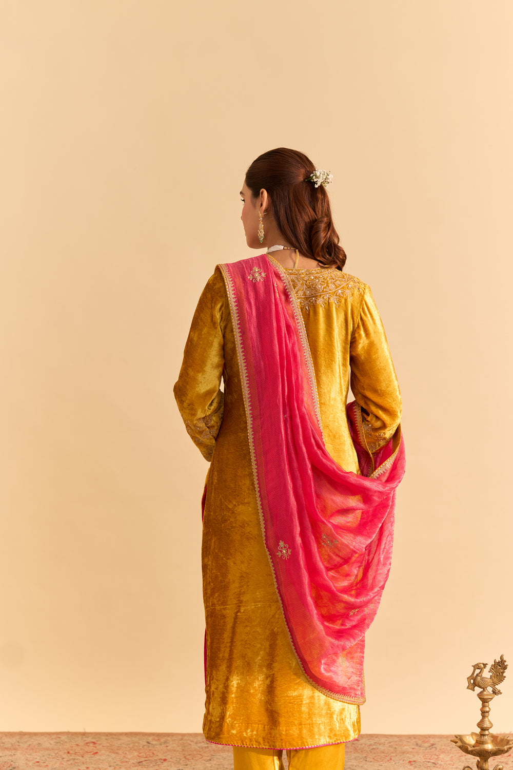 Aynaz - Mustard Kurta with Salwar