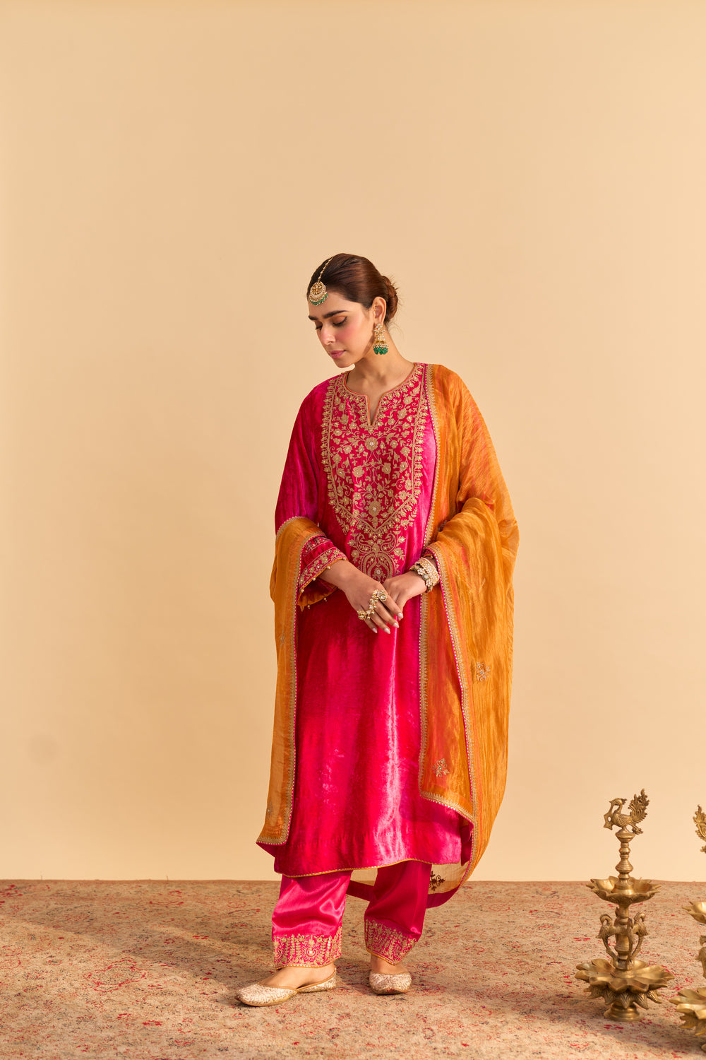 Fareeha - Hotpink Kurta with Salwar