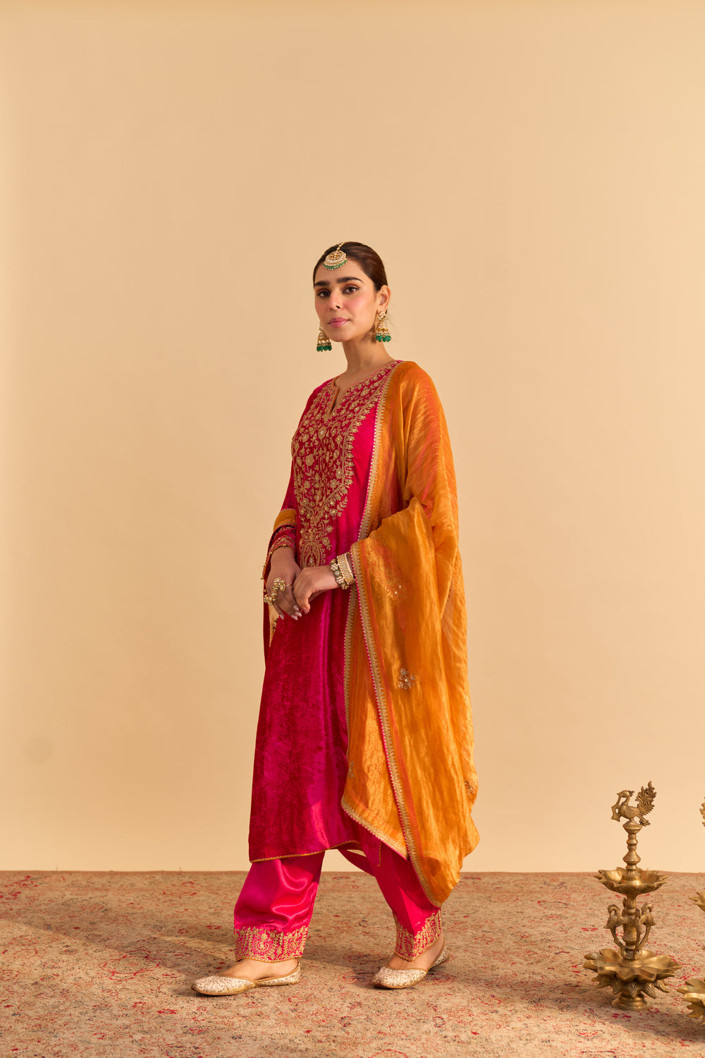 Fareeha - Hotpink Kurta with Salwar