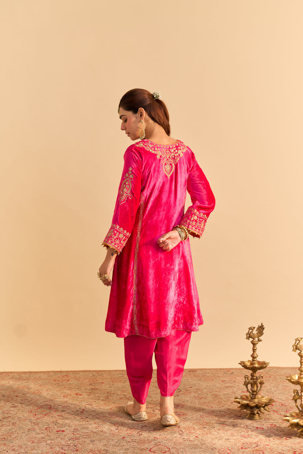 Ziara - Hotpink Kurta with Dhoti
