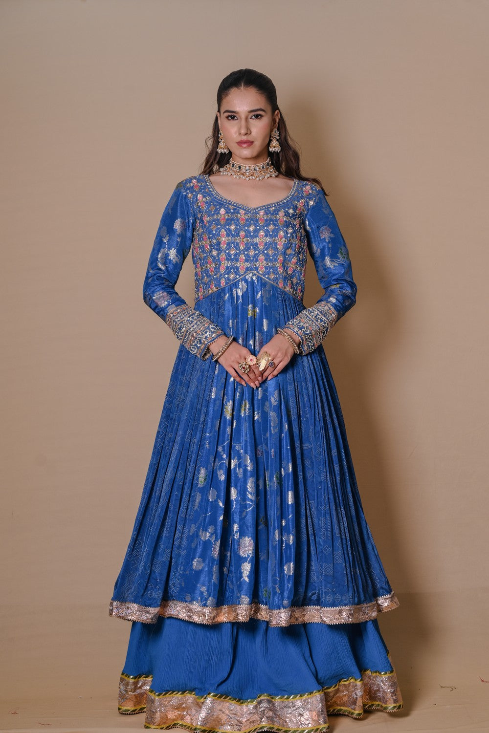 Blue Begum lehenga set