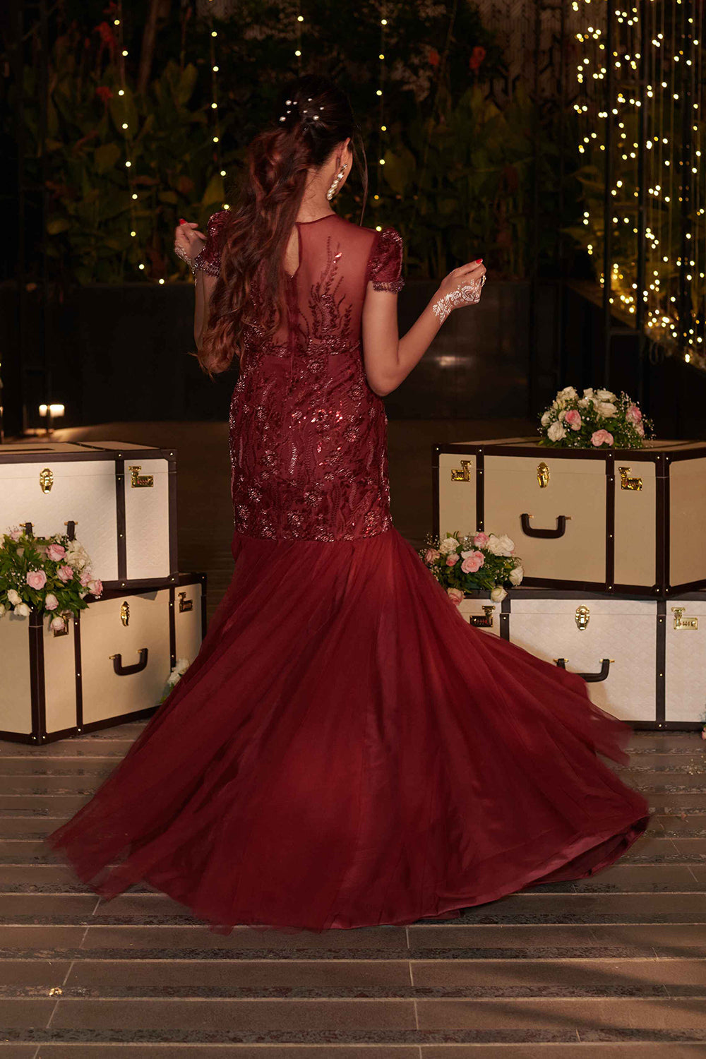 Royal Maroon Gown