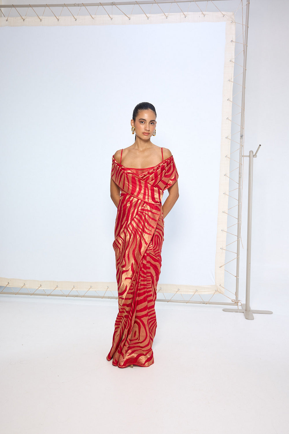 Handwoven Classic Red Silk Saree