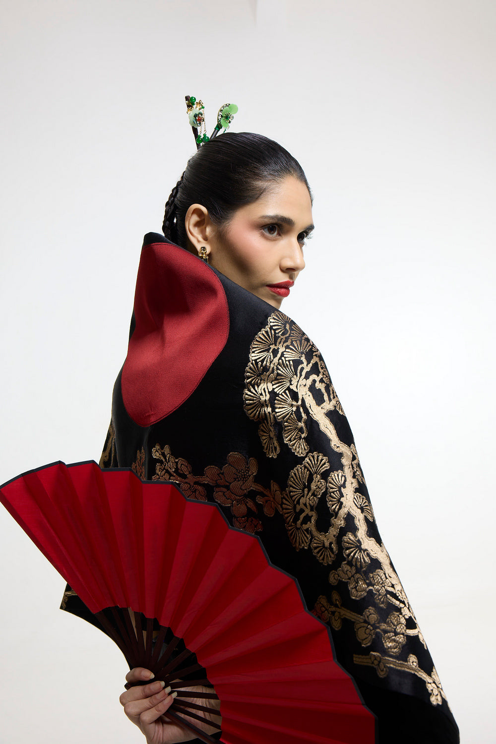 Handwoven Onyx  Silk Shawl