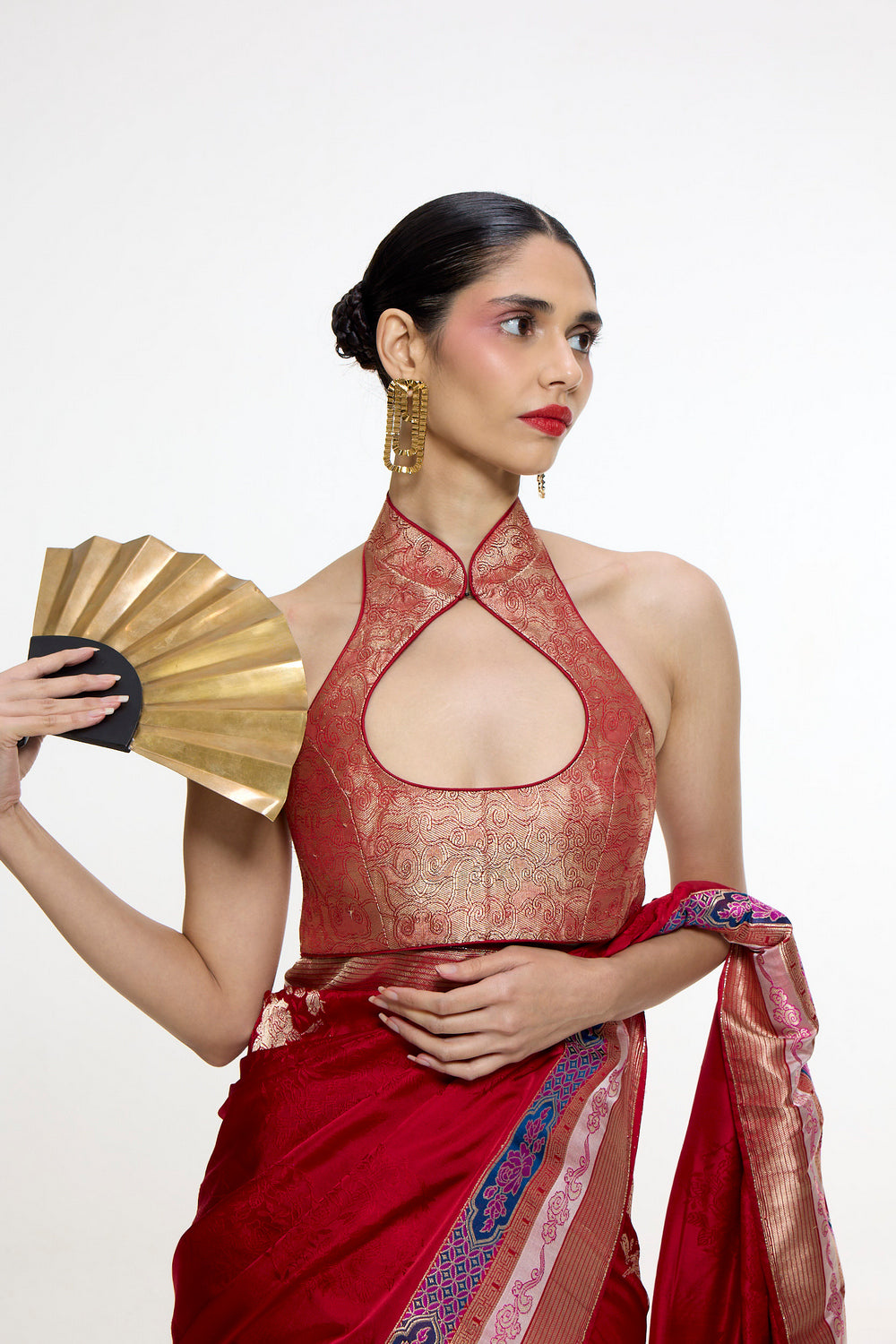 Handwoven Scarlet Red Saree