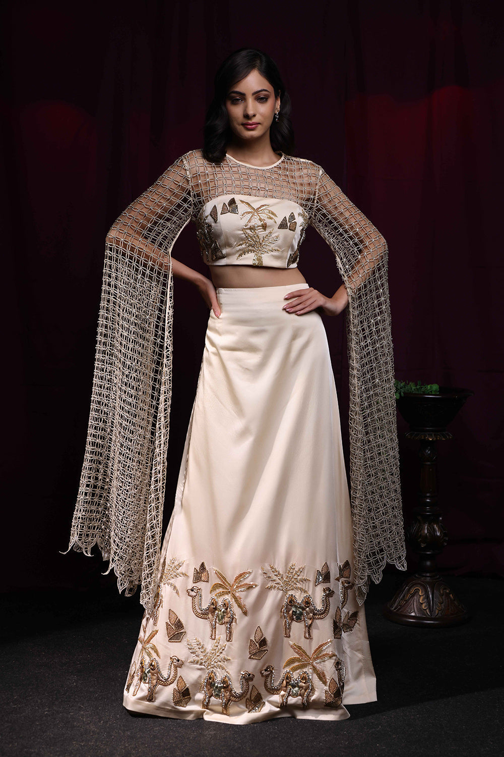 Alnoor lehenga drp cutwork