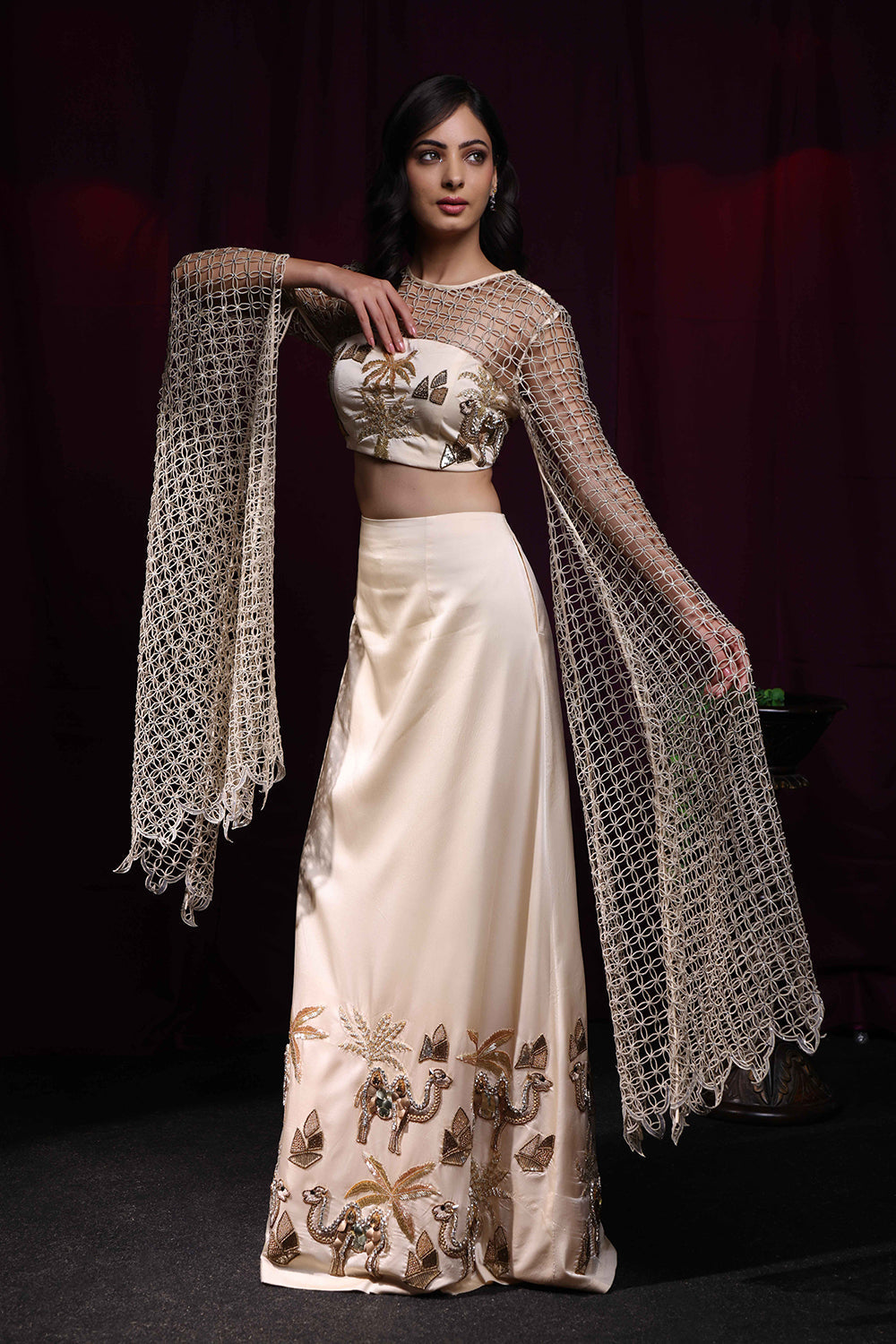 Alnoor lehenga drp cutwork