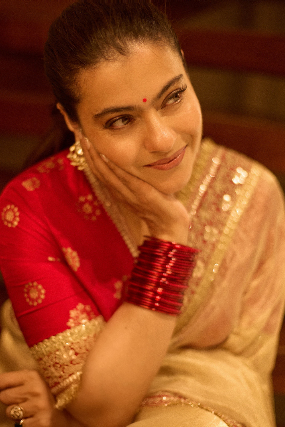 Kajol in Devi Saree Set