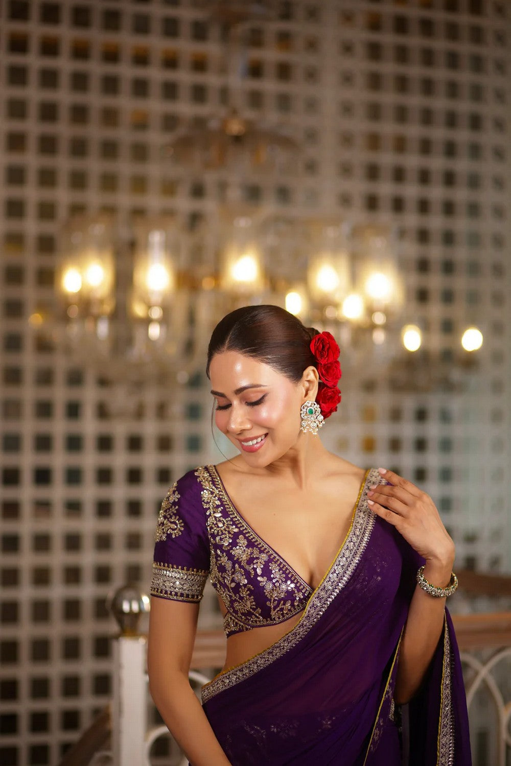 Swati Vatsa in Ruqqayah Saree Set