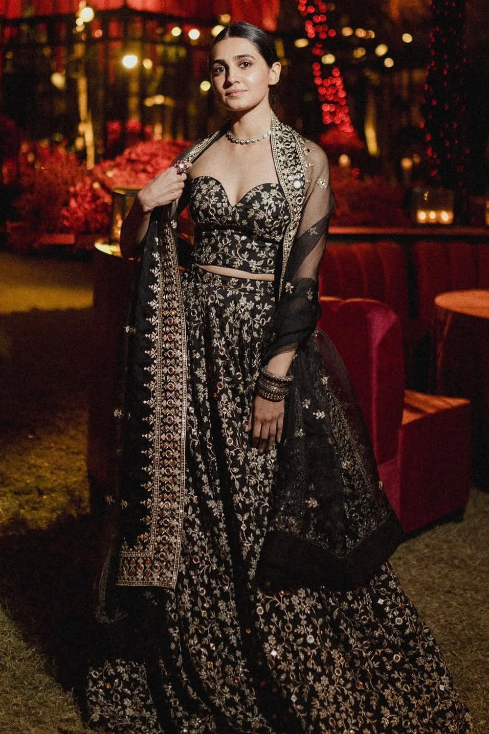 Vedika Pinto in Harshini Lehenga Set