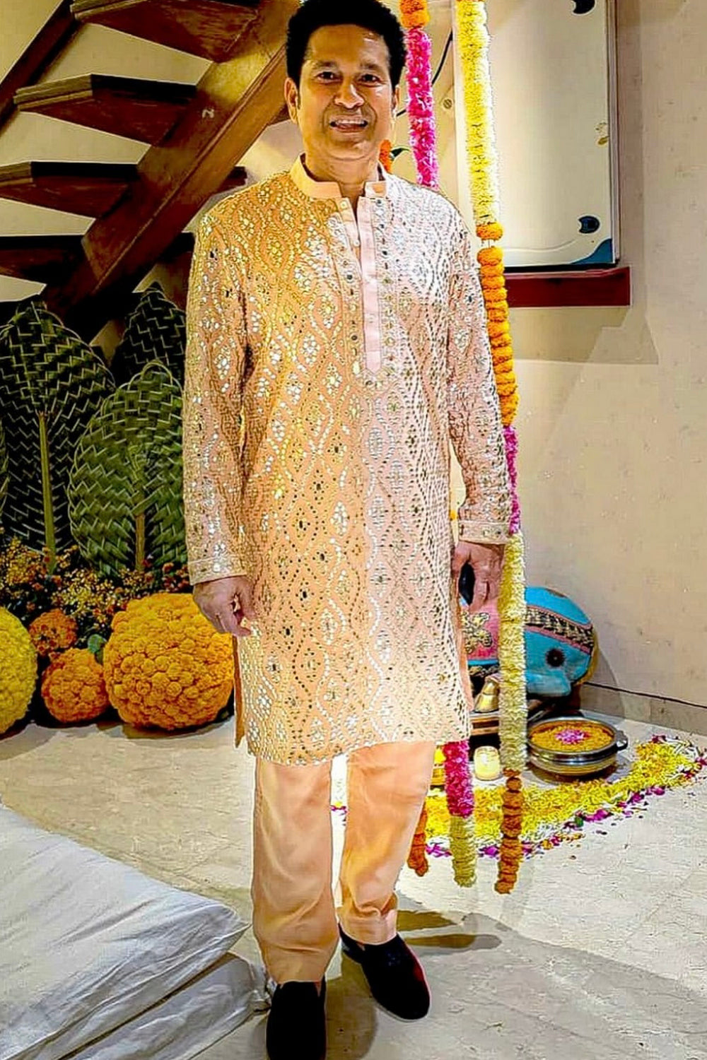 Sachin Tendulkar in Ezaan Kurta Set