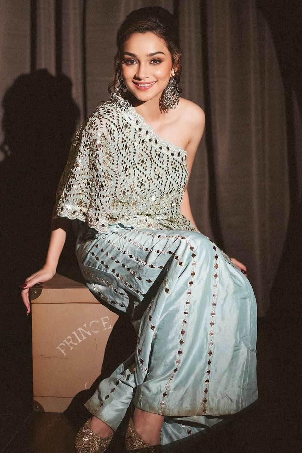 Alfia J in Joan Pant Set