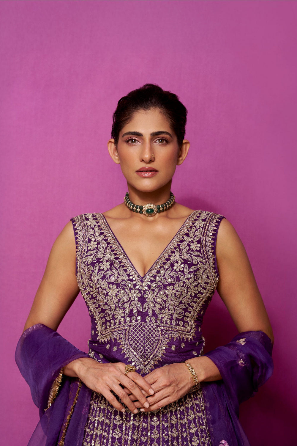 Kubbra sait in Razia Lehenga Set