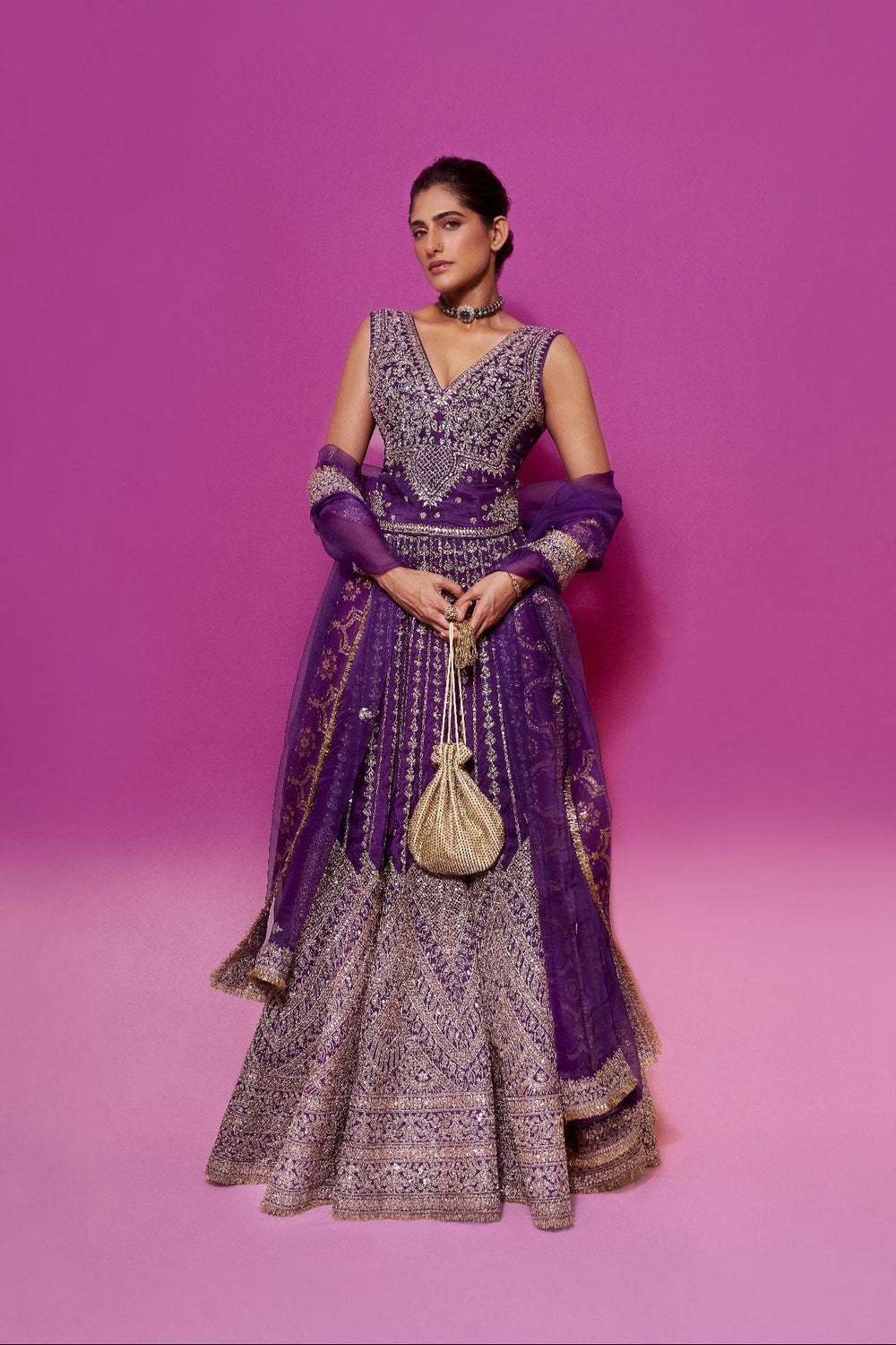 Kubbra sait in Razia Lehenga Set