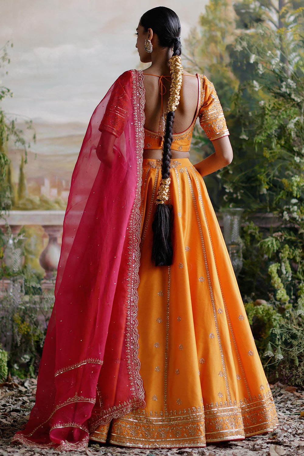 Orange Lehenga Set