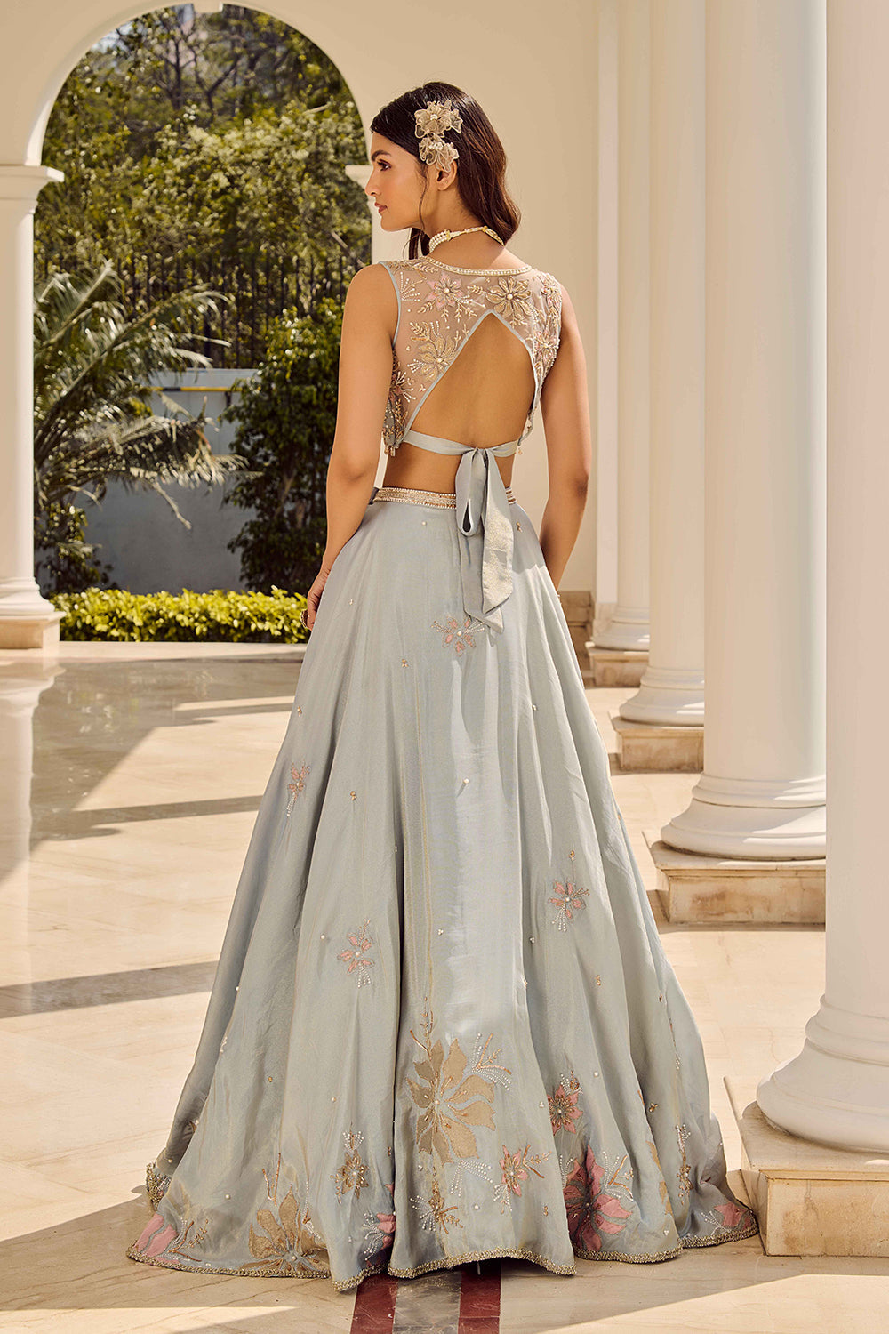 Misty Azure Lehenga Set
