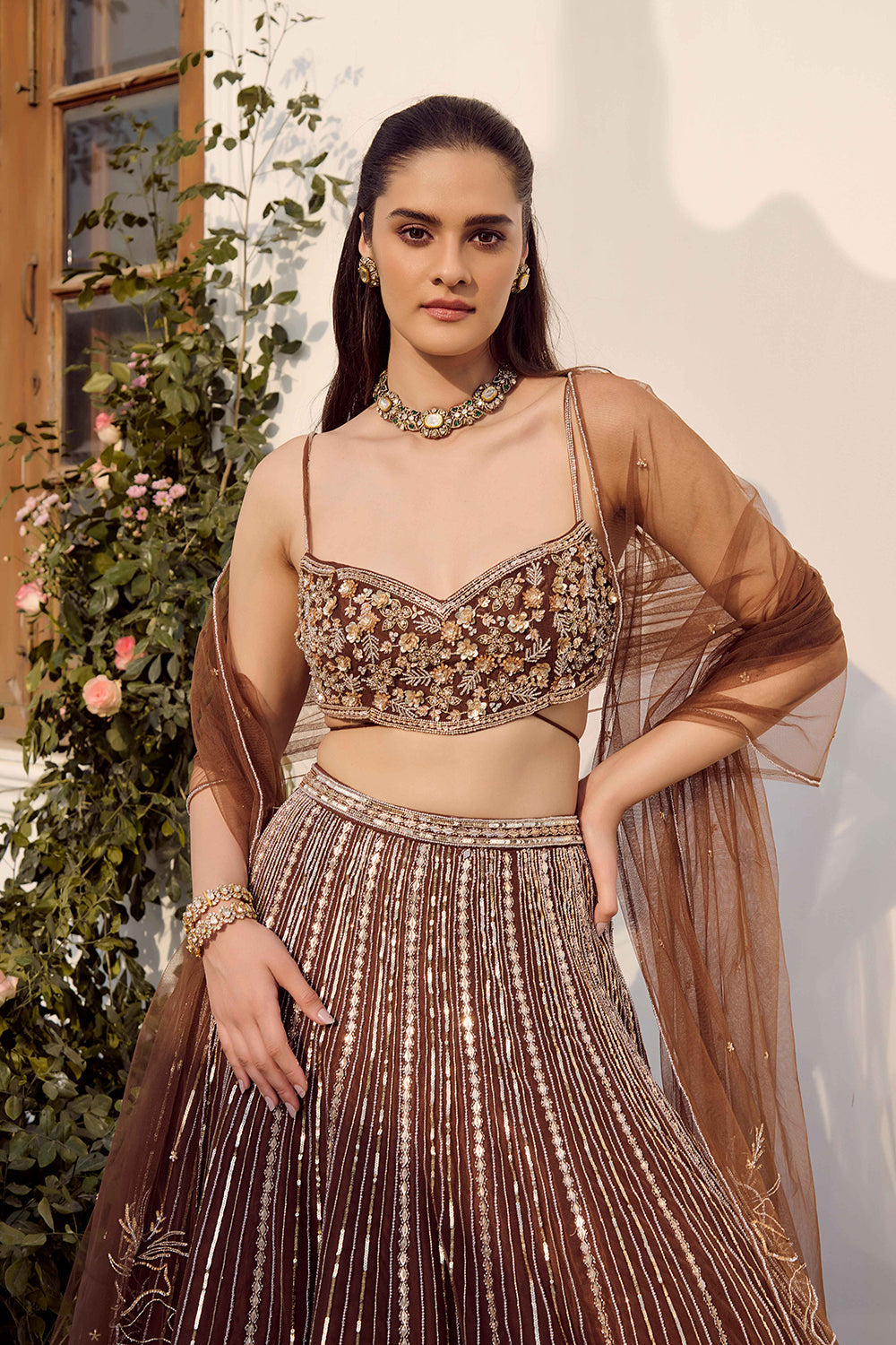 Autumn Mocha Lehenga Set