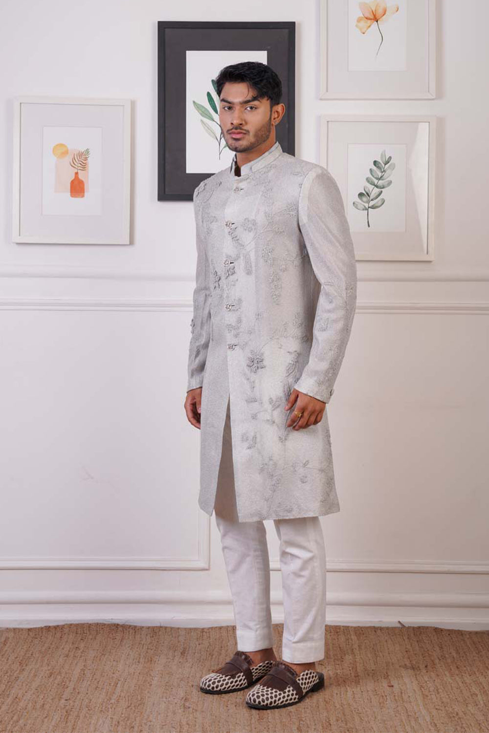 Organza Inverted Indo With Zardozi Work