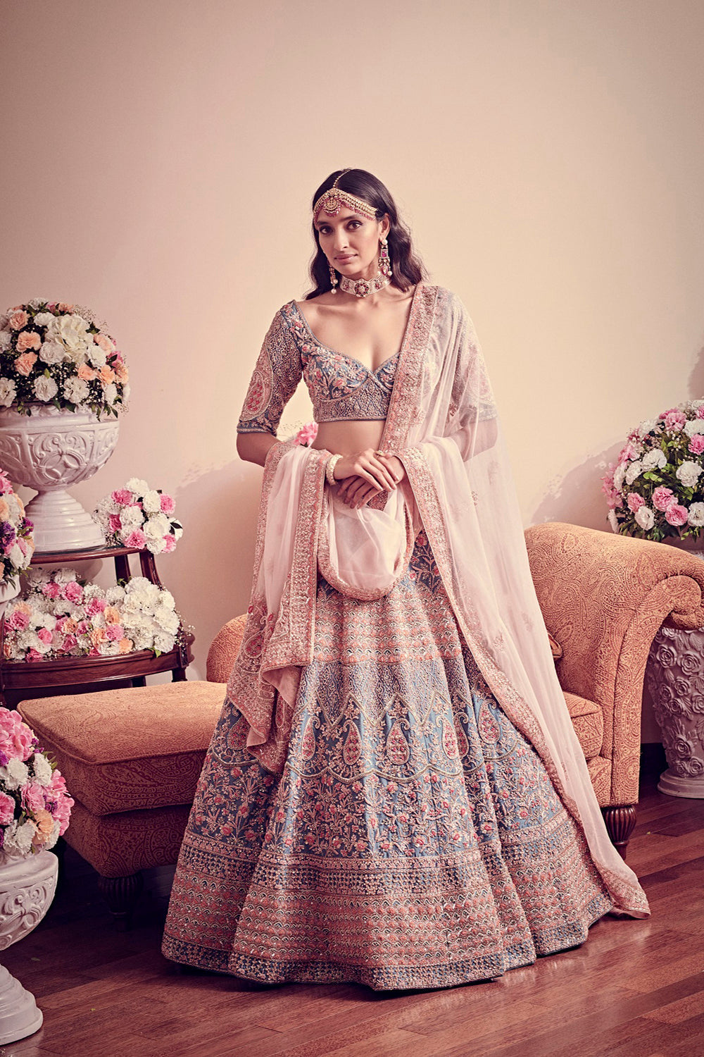 Avant Garde Blue Hued Lehenga