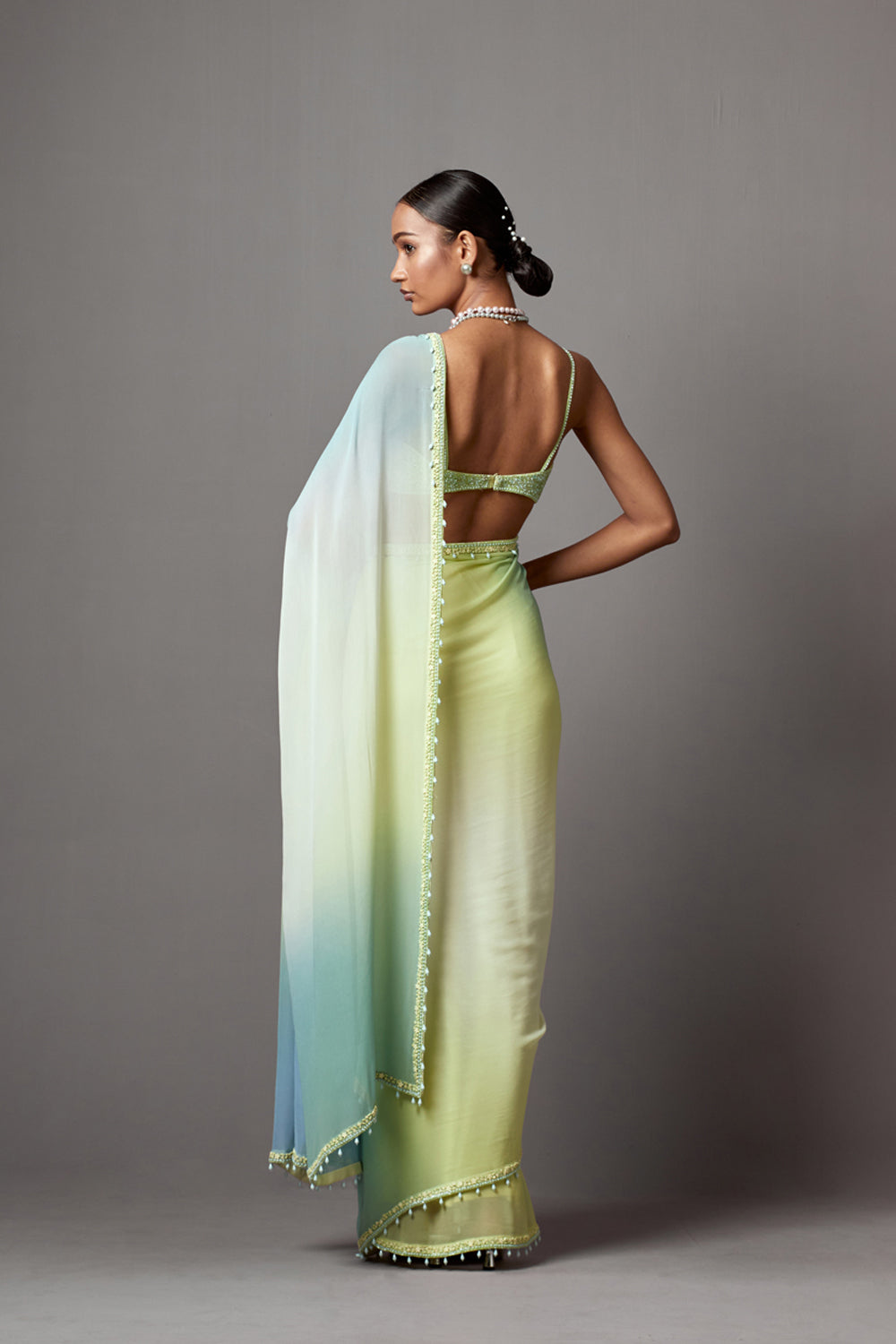 Ombre Saree
