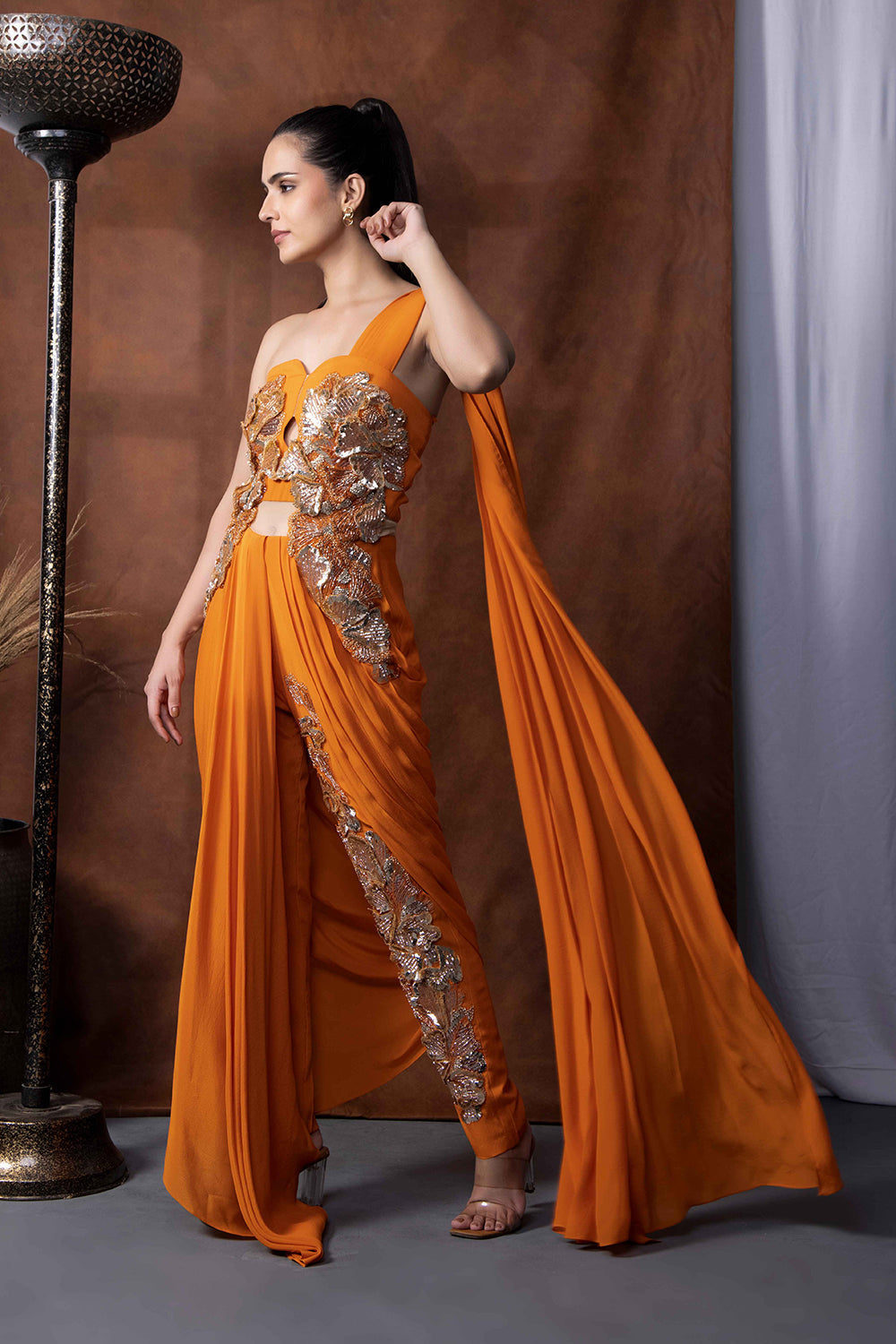 Jumeriah Drape saree with pant
